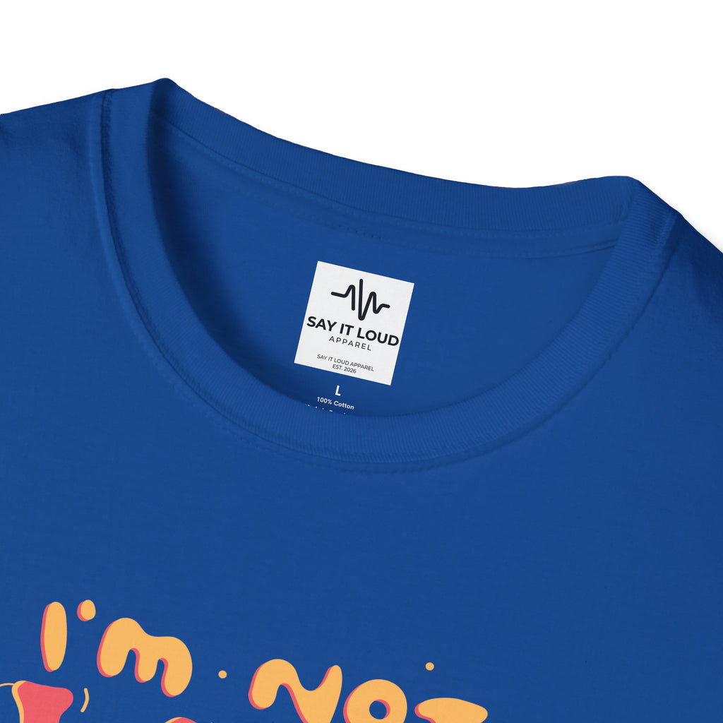 Energy Saving Mode T-Shirt — "I'm Not Lazy" Graphic Tee