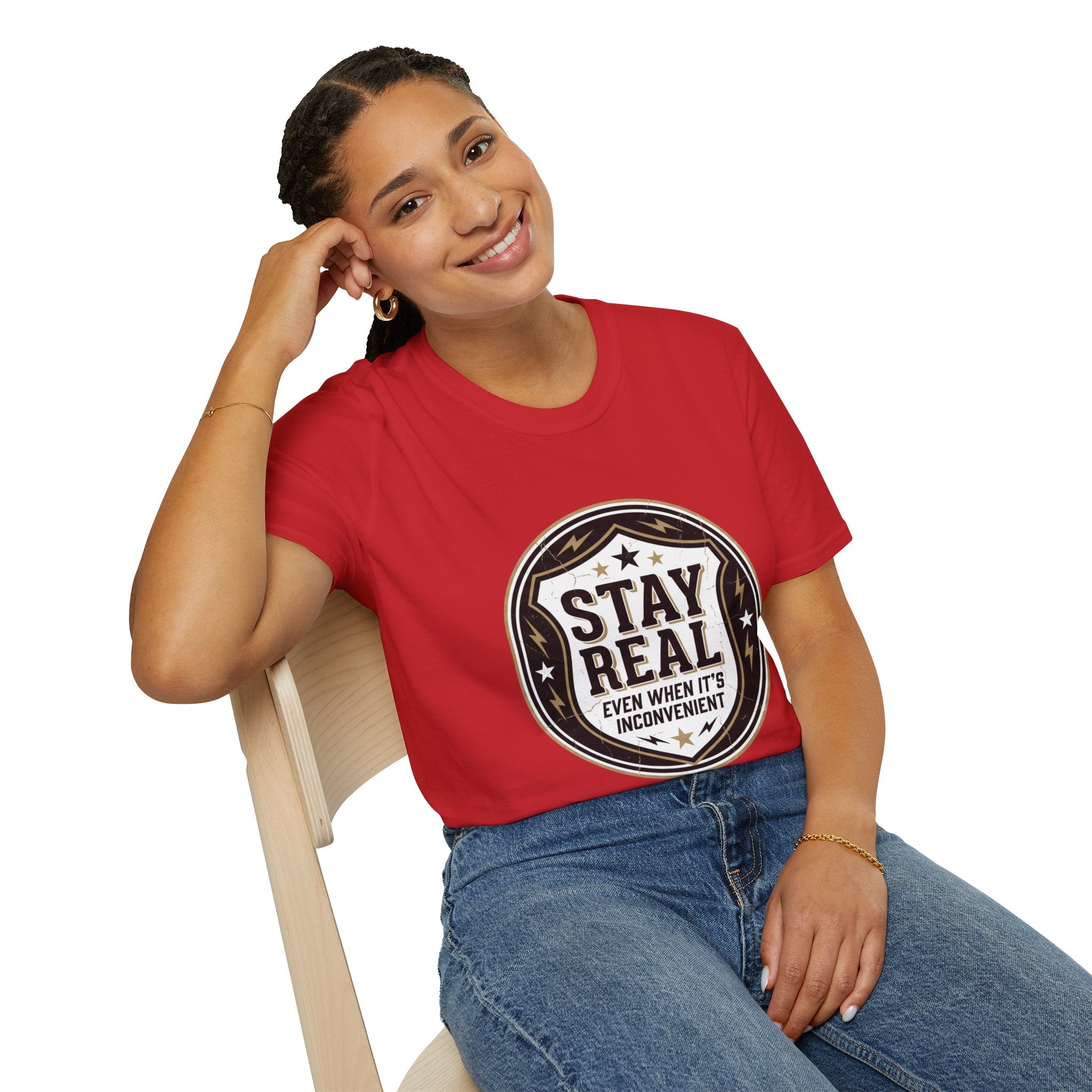 Stay Real Tee – Authenticity Statement Shirt