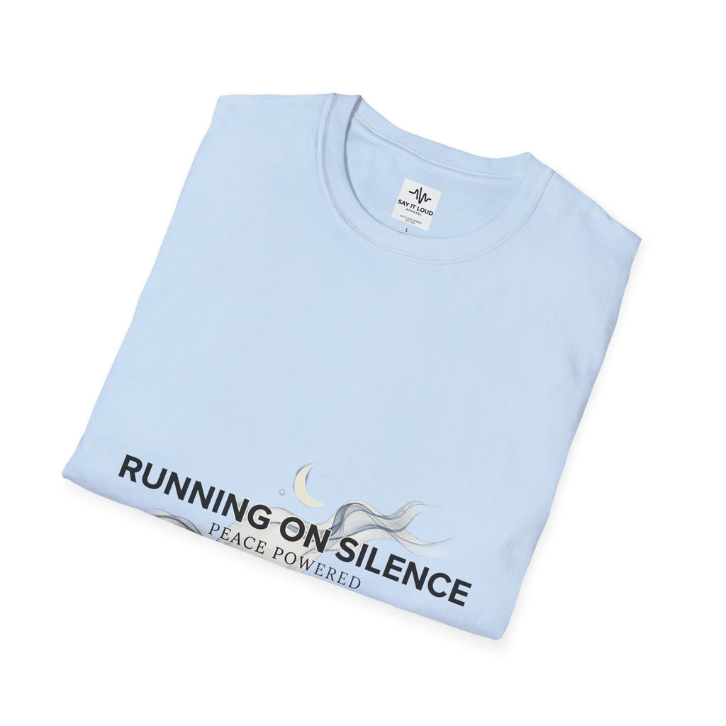 🤫Running on Silence Tee – Minimal Mood Statement Shirt
