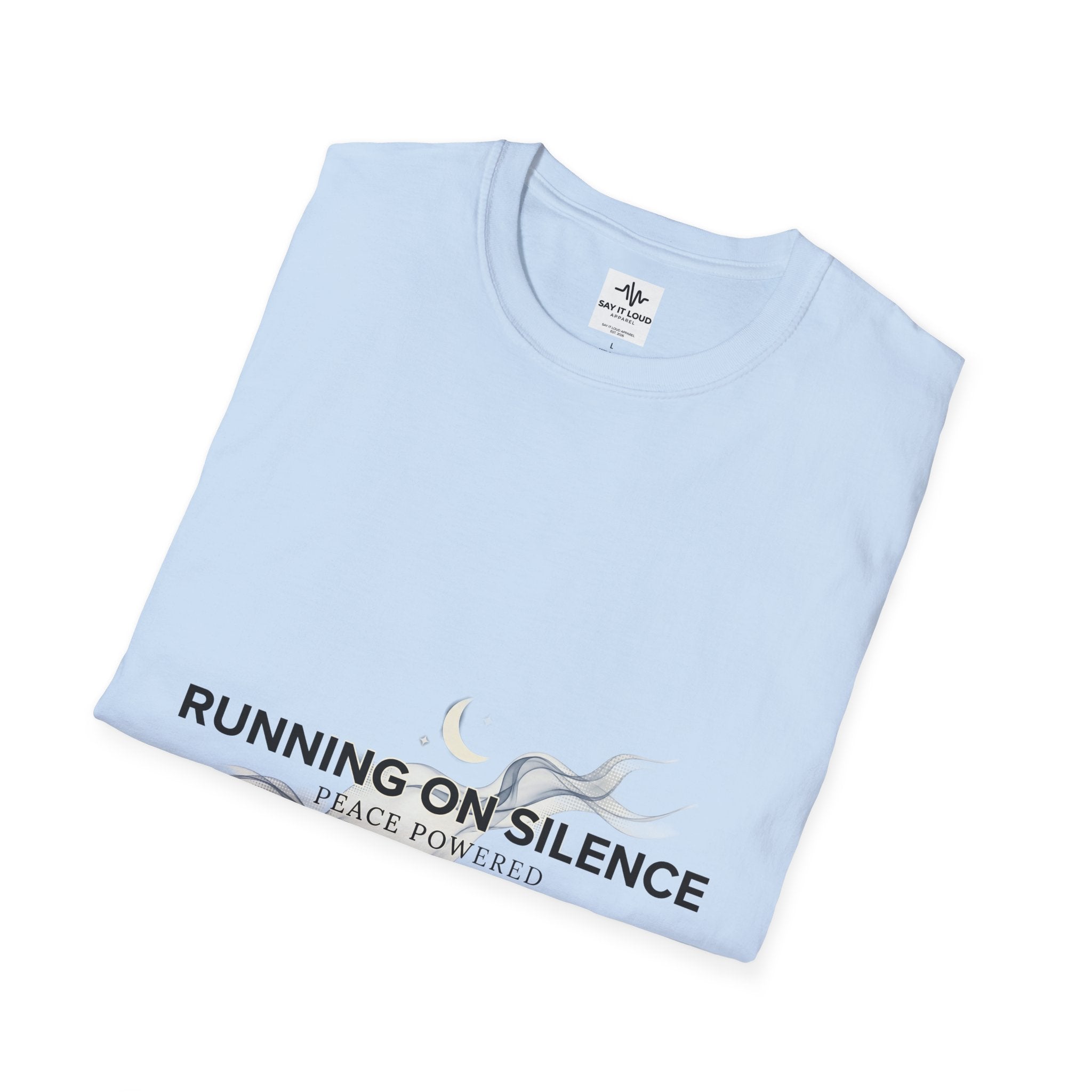 🤫Running on Silence Tee – Minimal Mood Statement Shirt