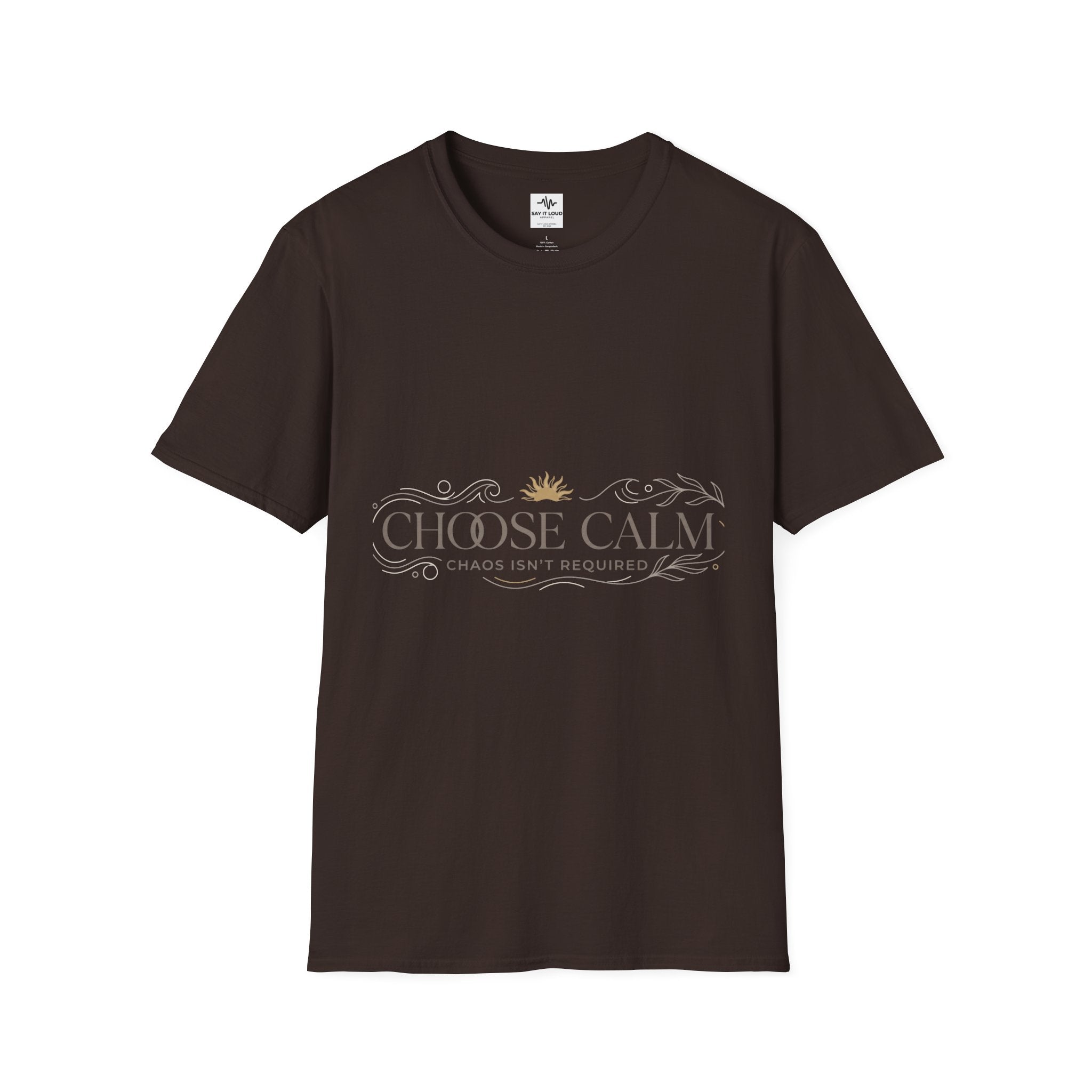 Choose Calm T-Shirt – Inspirational 'Choose Calm' Graphic Tee for Mindfulness & Relaxation