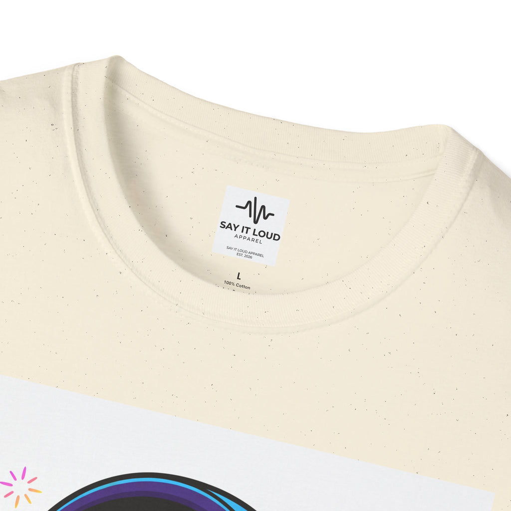 Music On World Off T-Shirt — "Tune in. Zone out." Headphones Graphic Tee