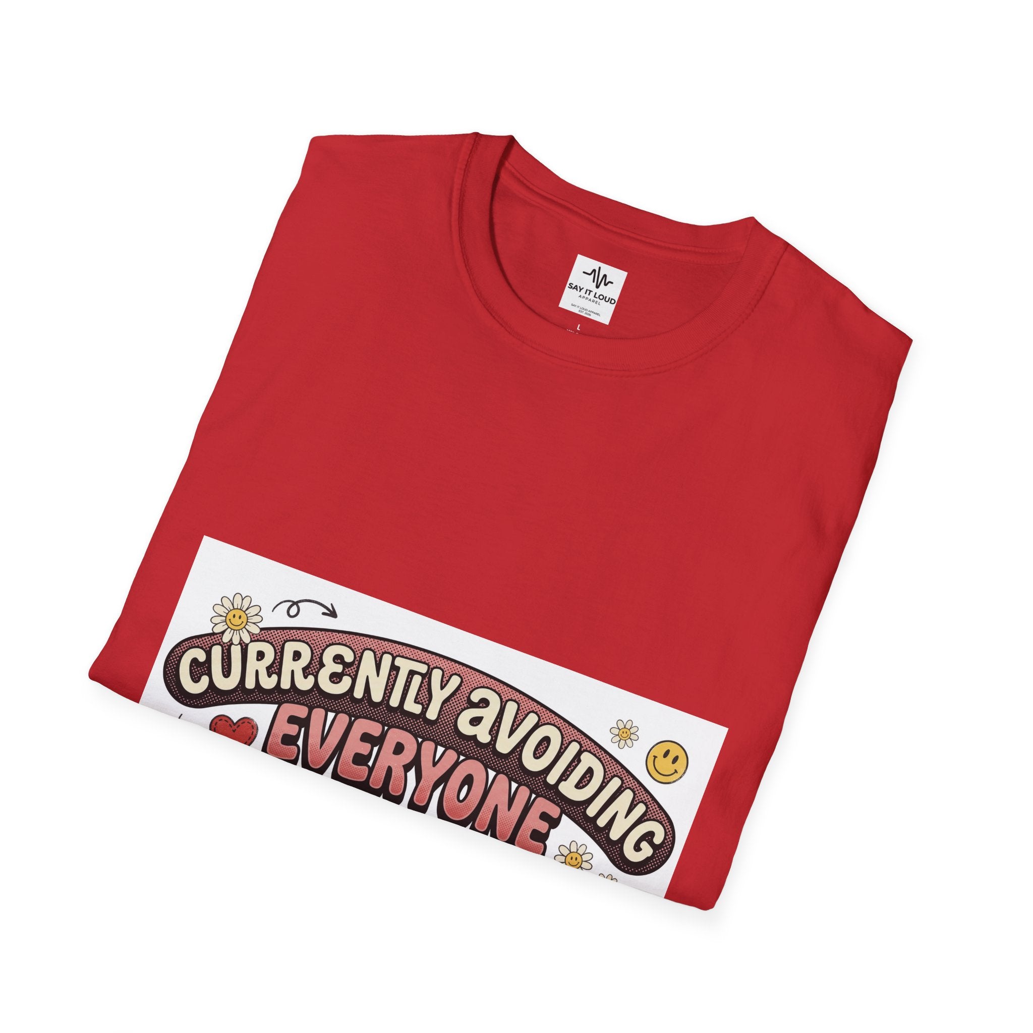 T-Shirt — "Currently Avoiding Everyone" Healing in Progress Graphic Tee