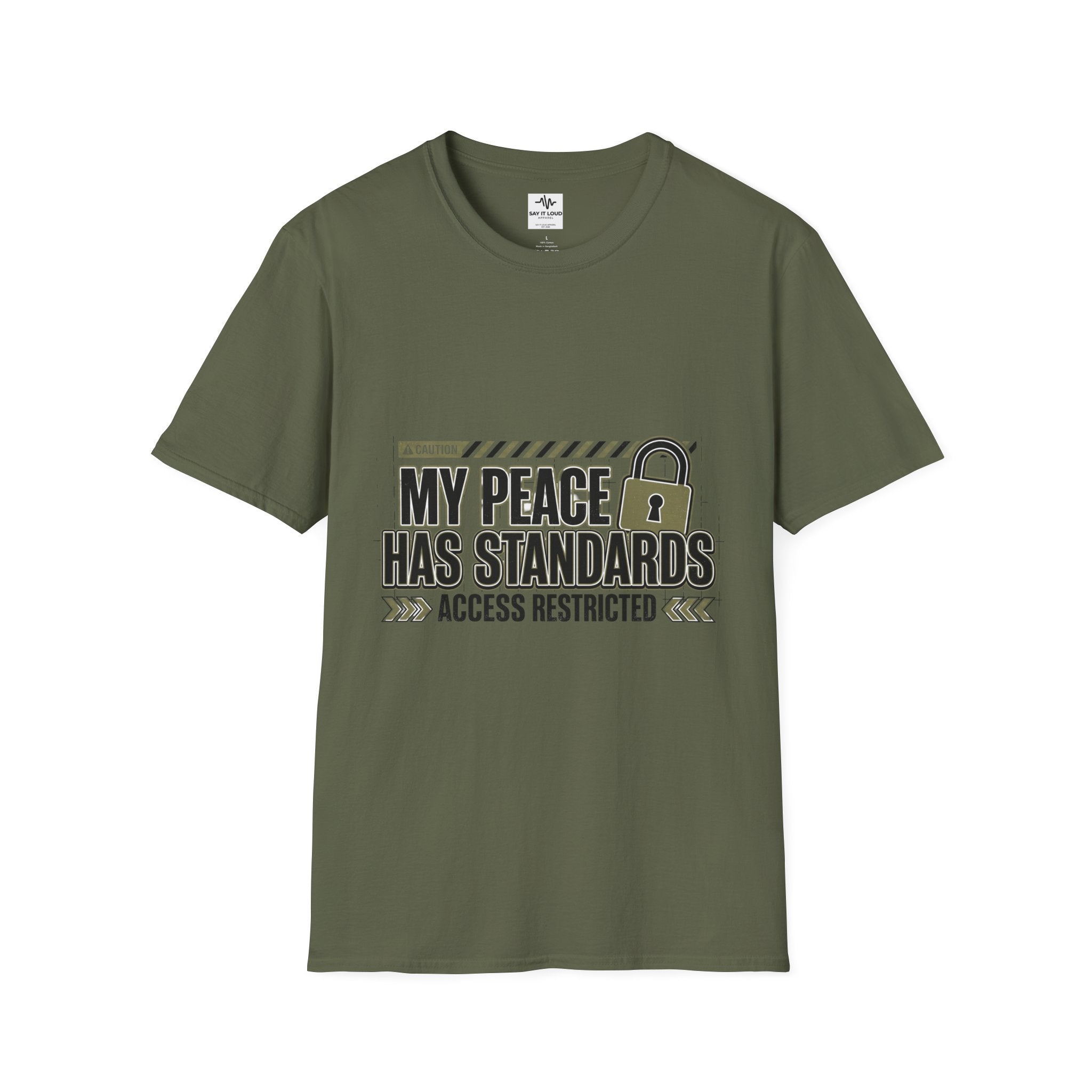 T-Shirt — "My Peace Has Standards: Access Restricted" Graphic Tee