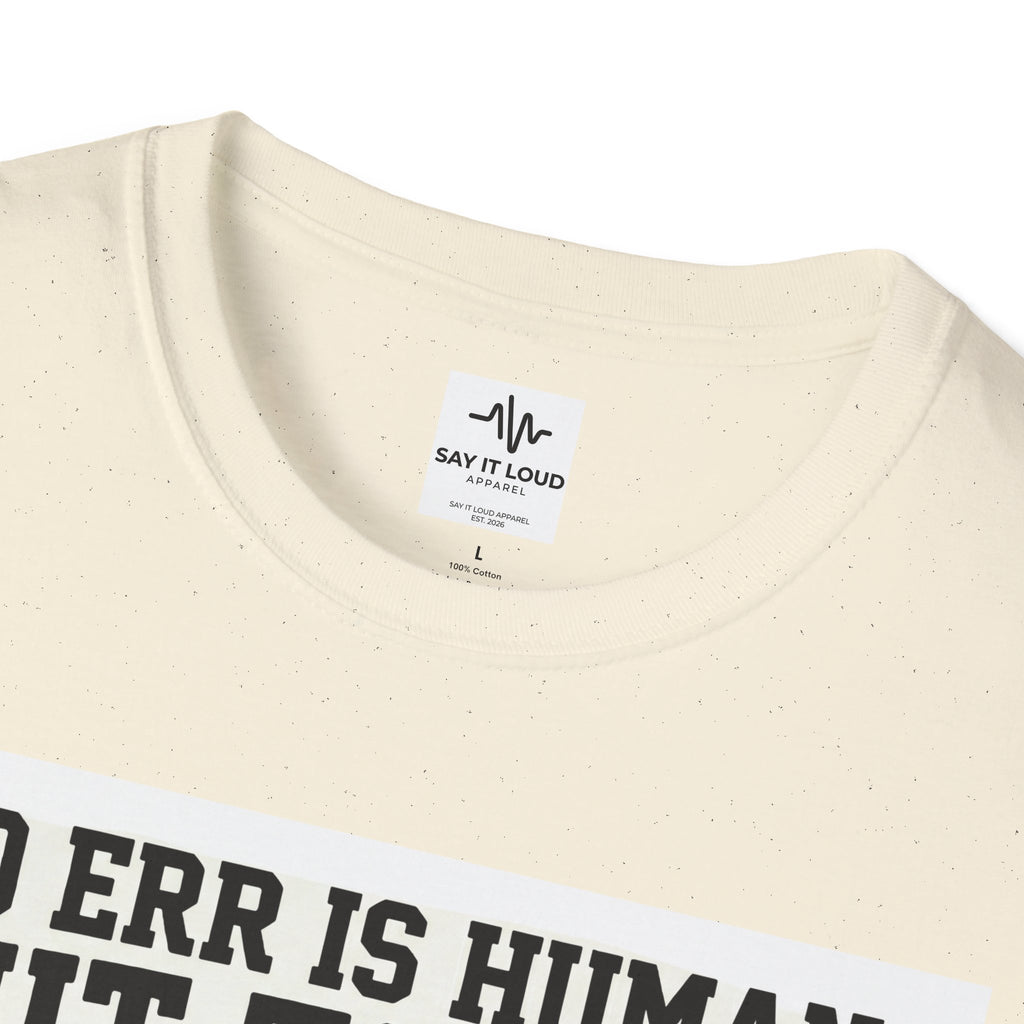 Pirate Skull T-Shirt — "To Err is Human But to Arr Is Pirate" Graphic Tee