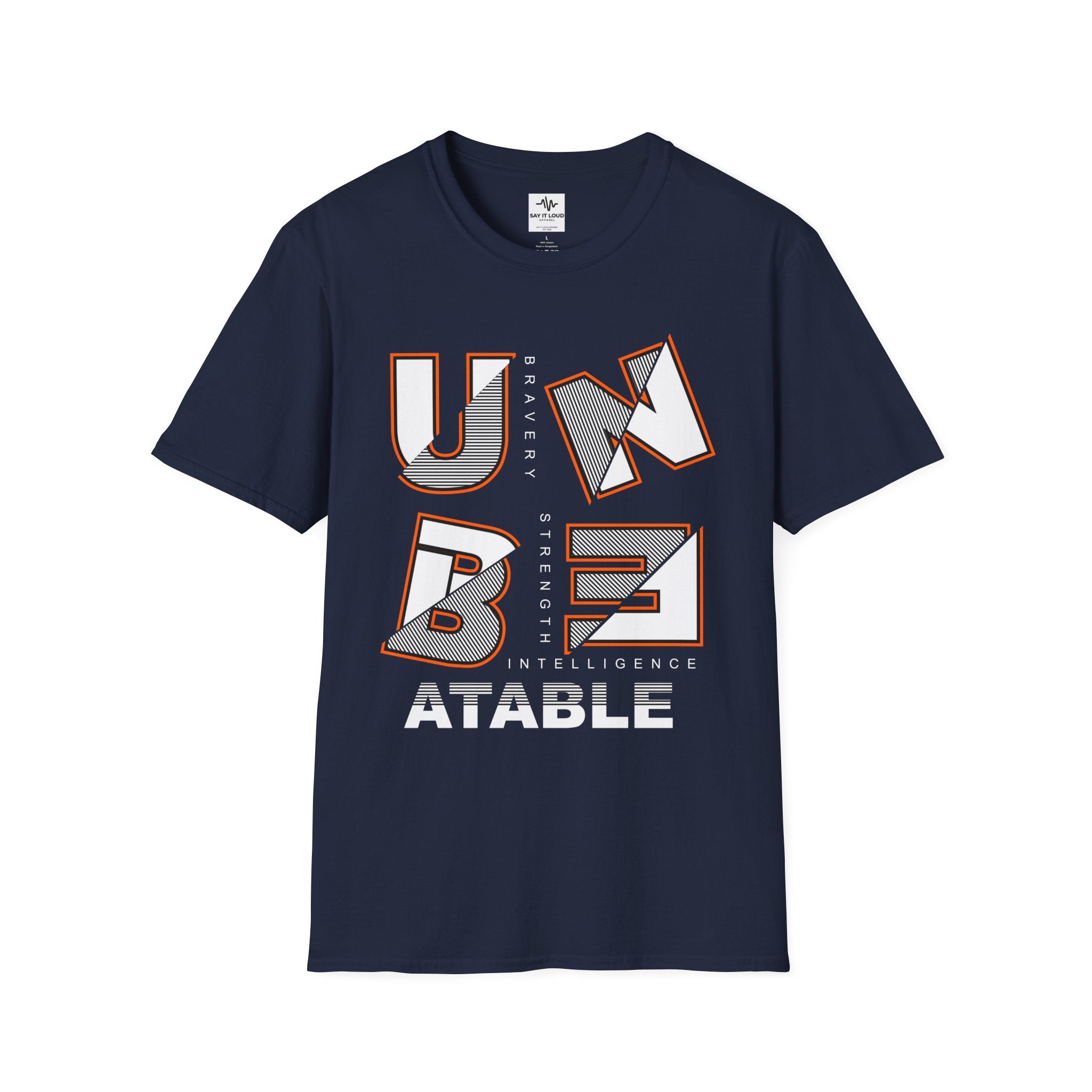 UNBEATABLE T-Shirt — Bold Block Letter Graphic Tee ("UNBEATABLE")