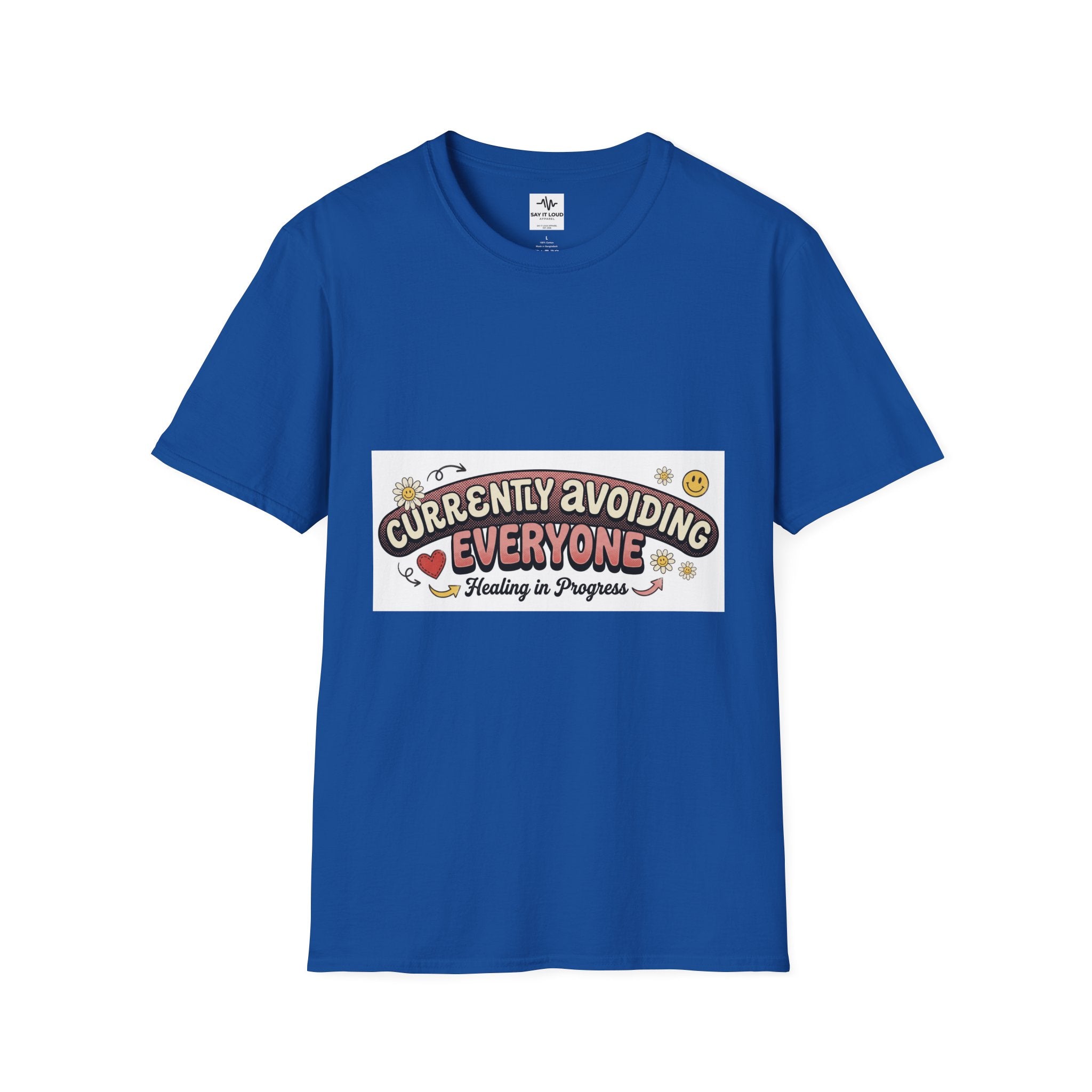 T-Shirt — "Currently Avoiding Everyone" Healing in Progress Graphic Tee