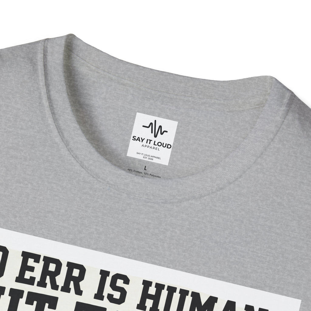 Pirate Skull T-Shirt — "To Err is Human But to Arr Is Pirate" Graphic Tee