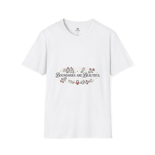 "Boundaries Are Beautiful" Floral T-Shirt — Self-Care Mental Health Tee
