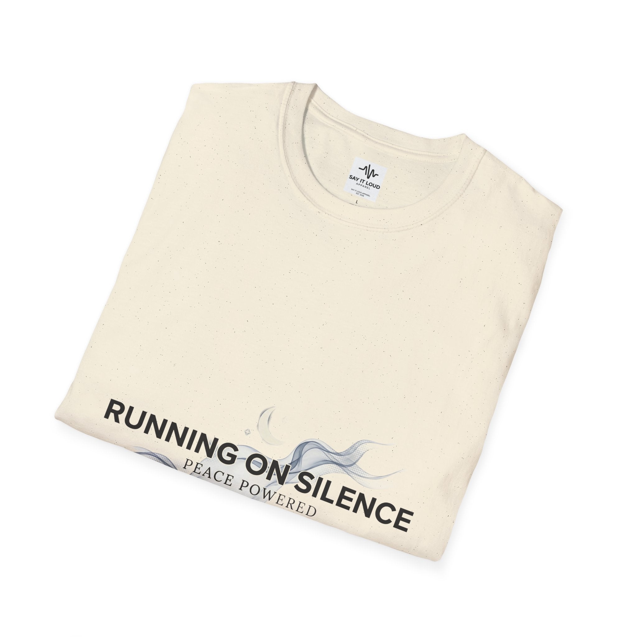 🤫Running on Silence Tee – Minimal Mood Statement Shirt