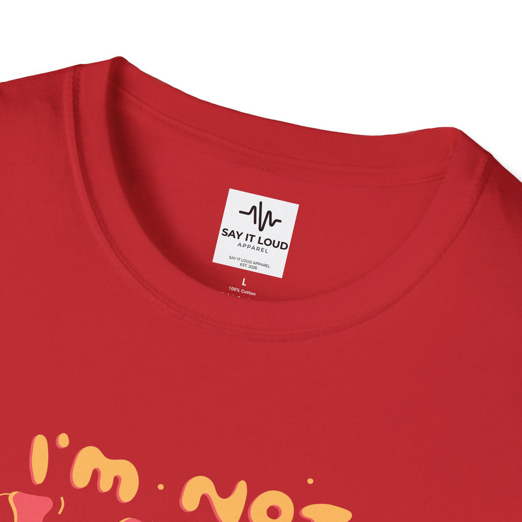 Energy Saving Mode T-Shirt — "I'm Not Lazy" Graphic Tee
