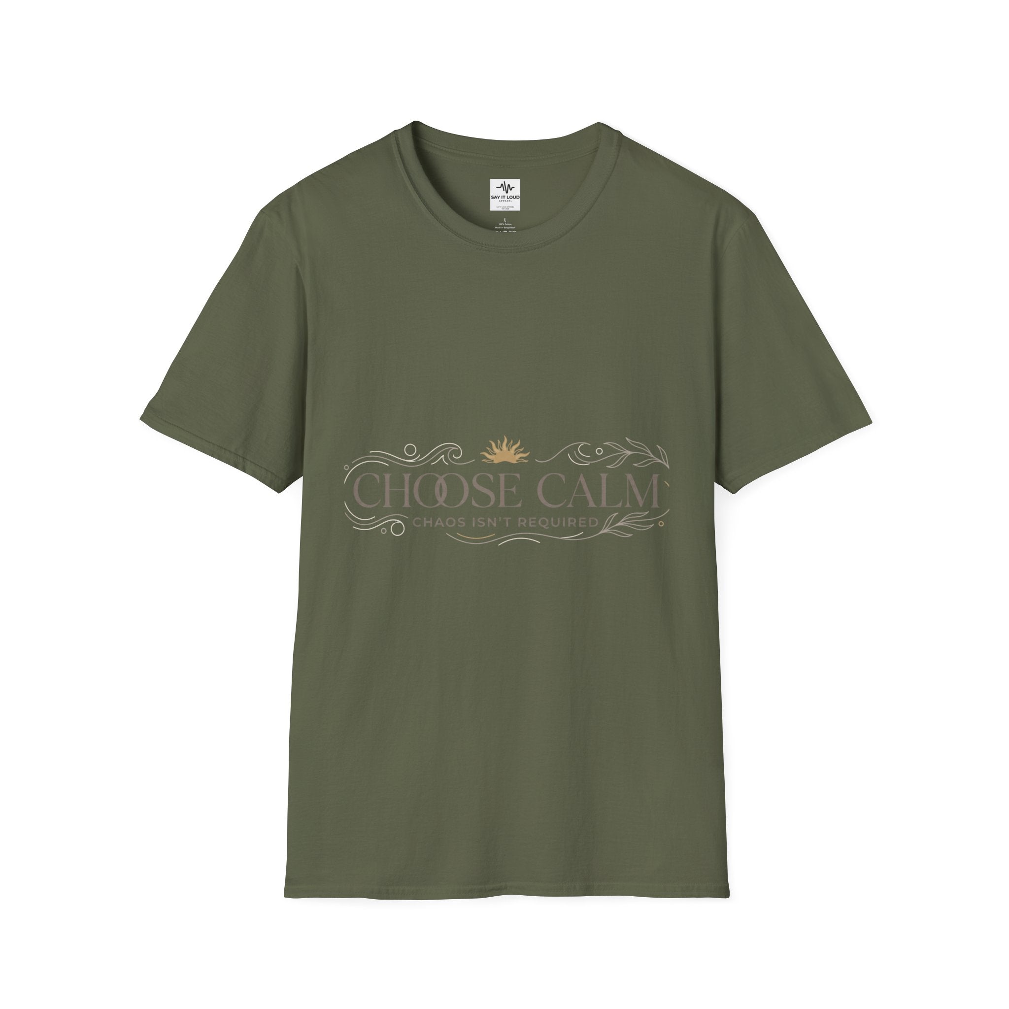 Choose Calm T-Shirt – Inspirational 'Choose Calm' Graphic Tee for Mindfulness & Relaxation