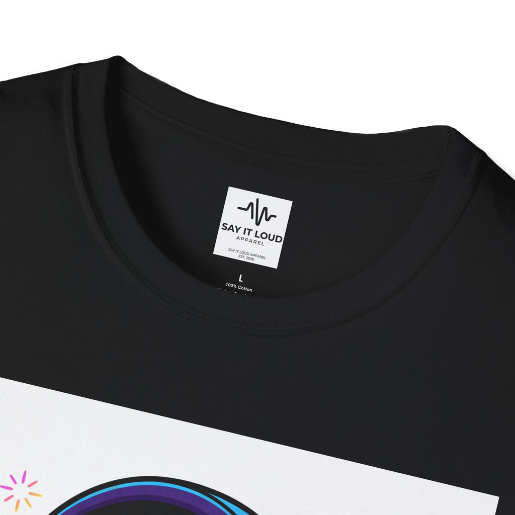 Music On World Off T-Shirt — "Tune in. Zone out." Headphones Graphic Tee