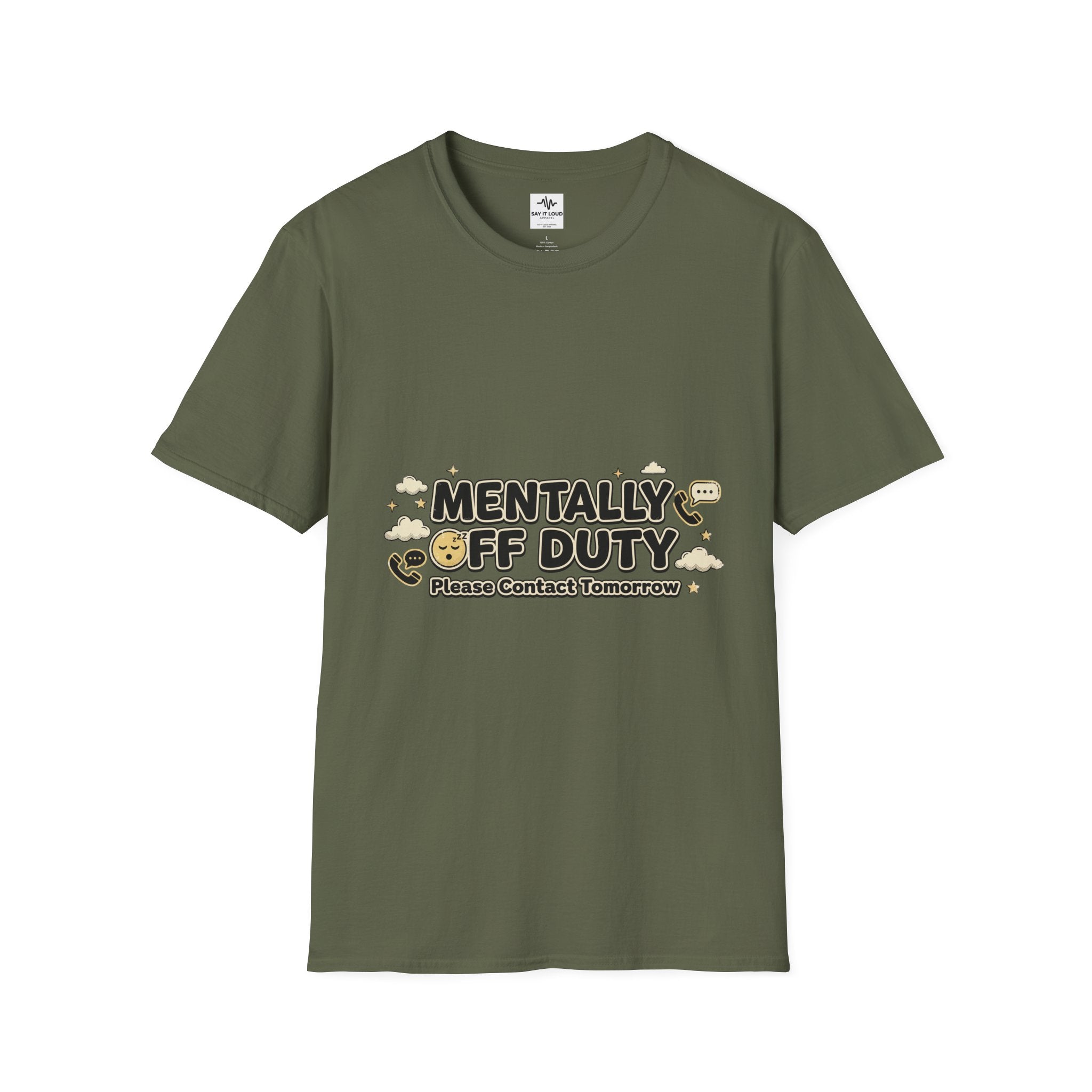 Mentally Off Duty T-Shirt — Funny Relaxed Graphic Tee