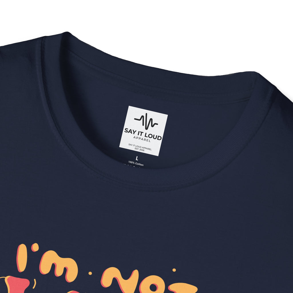 Energy Saving Mode T-Shirt — "I'm Not Lazy" Graphic Tee