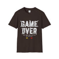 Game Over Graphic T-Shirt — "Rise Again and Continue the Battle" Gamer Tee