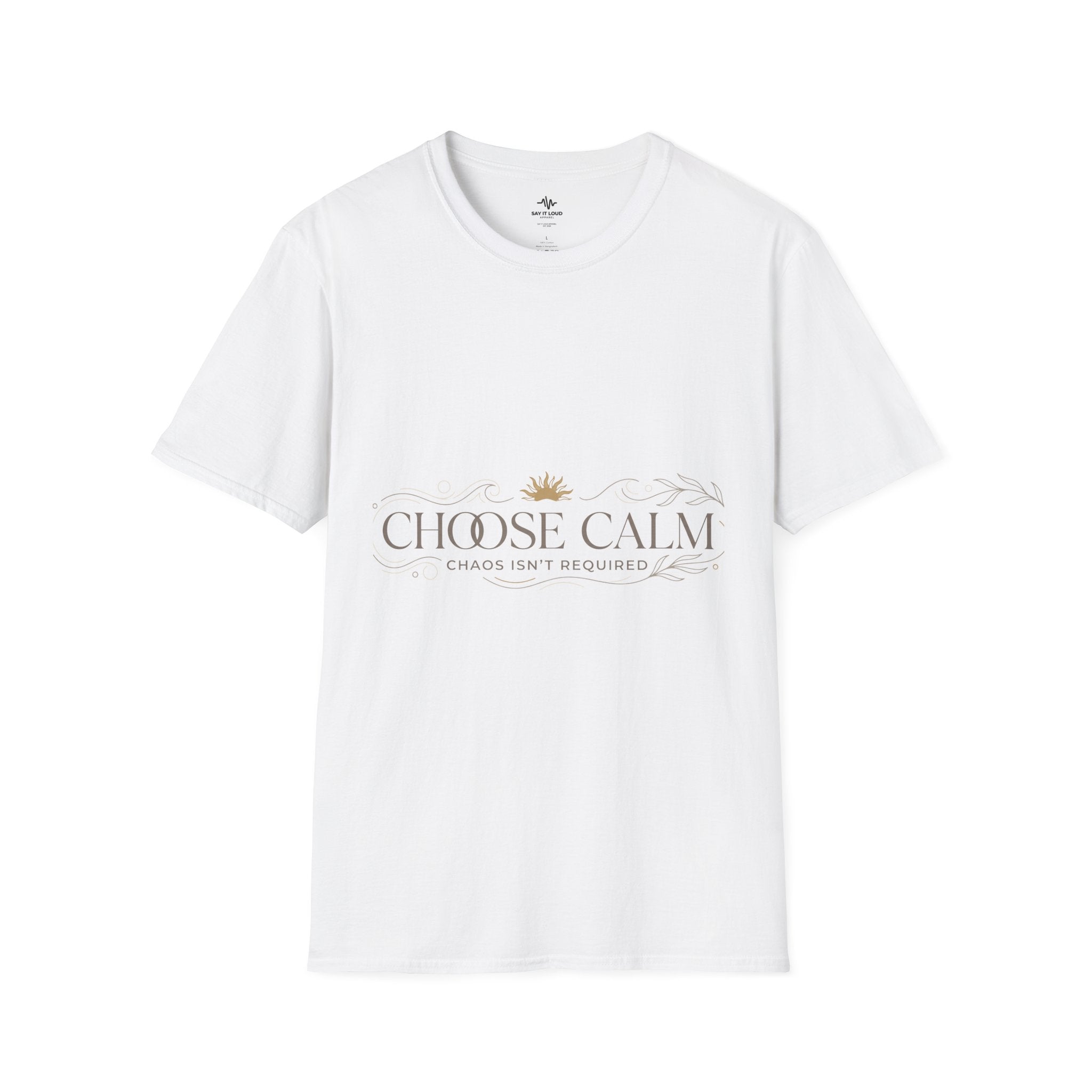 Choose Calm T-Shirt – Inspirational 'Choose Calm' Graphic Tee for Mindfulness & Relaxation