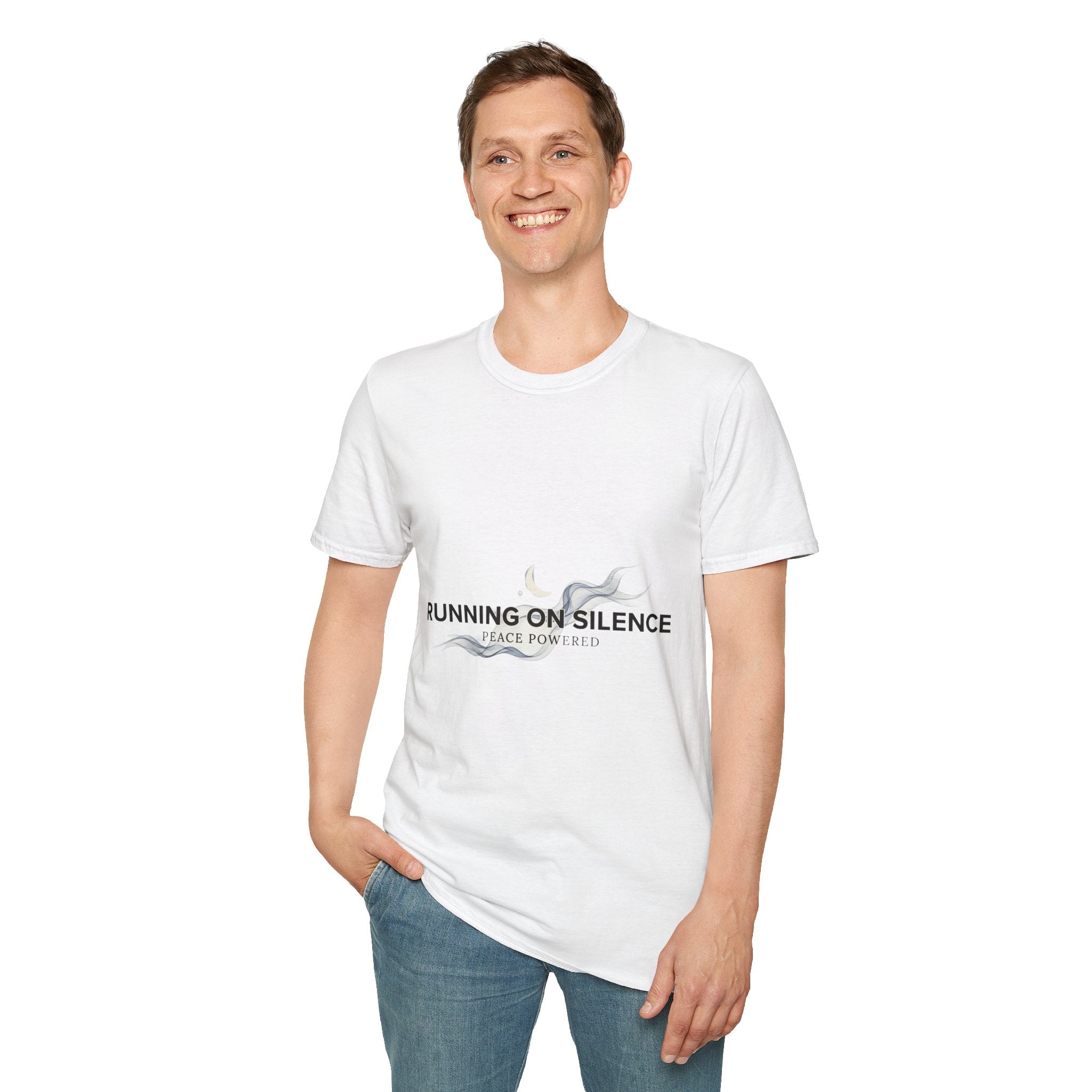 🤫Running on Silence Tee – Minimal Mood Statement Shirt
