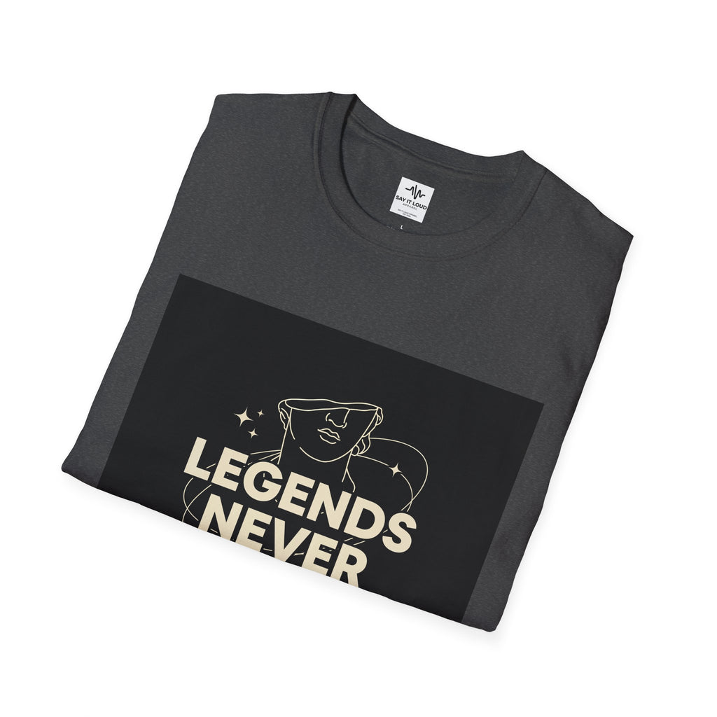 Legends Never Wait T-Shirt — Motivational Graphic Tee with Vintage Star Illustration