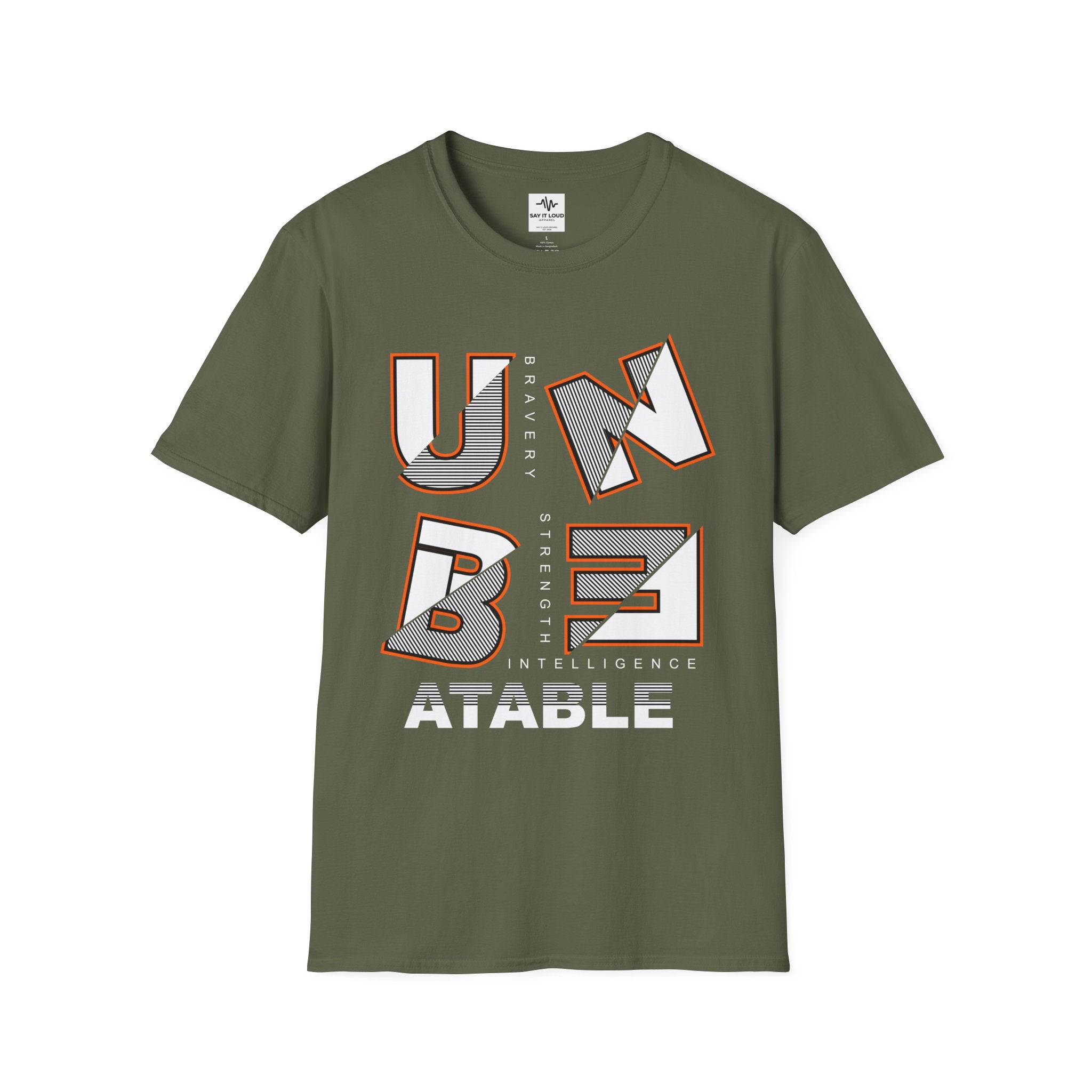 UNBEATABLE T-Shirt — Bold Block Letter Graphic Tee ("UNBEATABLE")