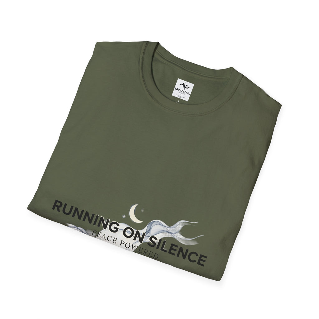 🤫Running on Silence Tee – Minimal Mood Statement Shirt