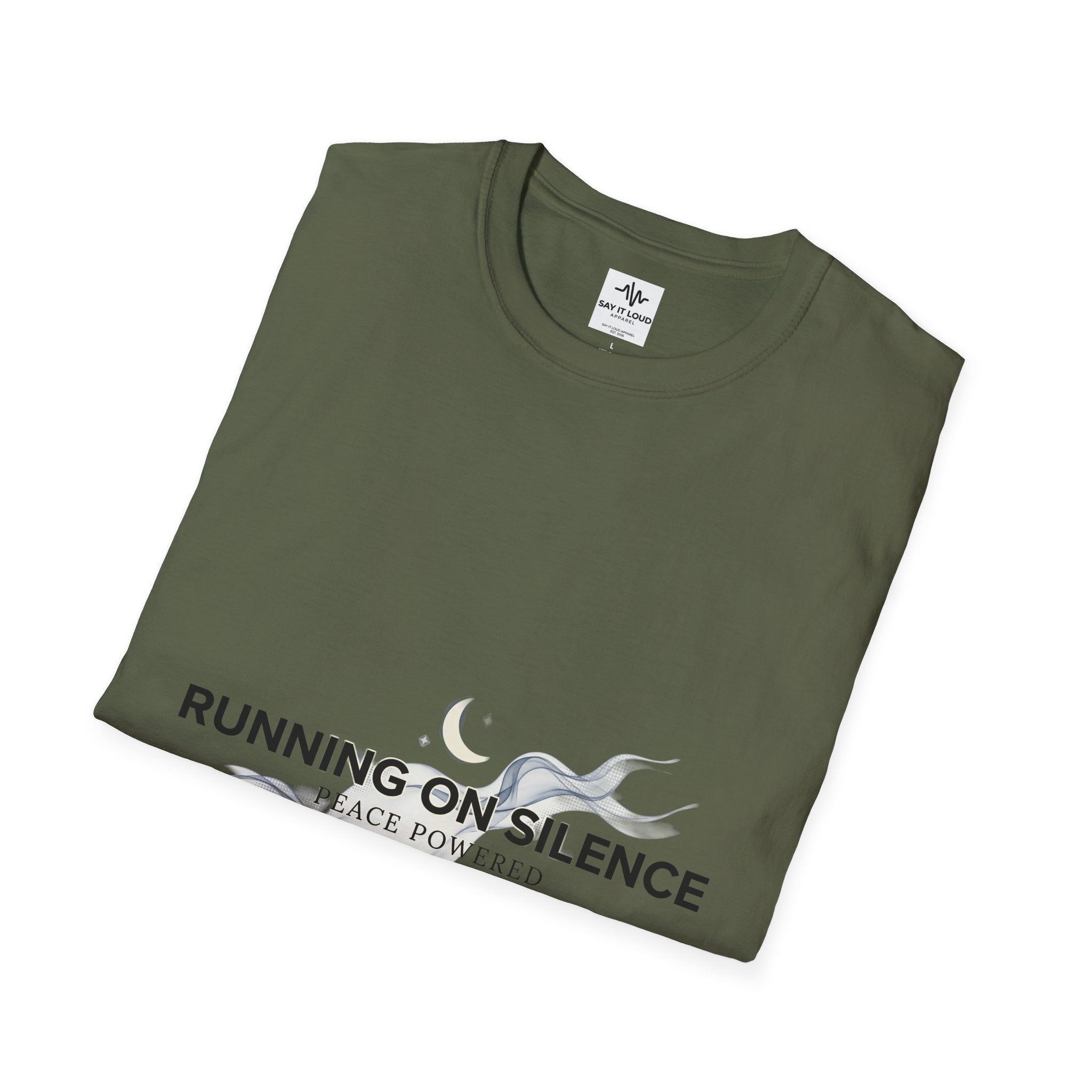 🤫Running on Silence Tee – Minimal Mood Statement Shirt