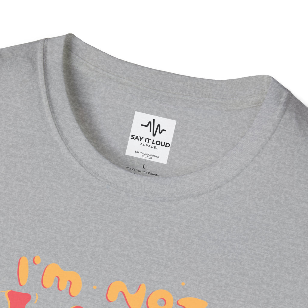 Energy Saving Mode T-Shirt — "I'm Not Lazy" Graphic Tee