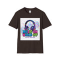 Music On World Off T-Shirt — "Tune in. Zone out." Headphones Graphic Tee