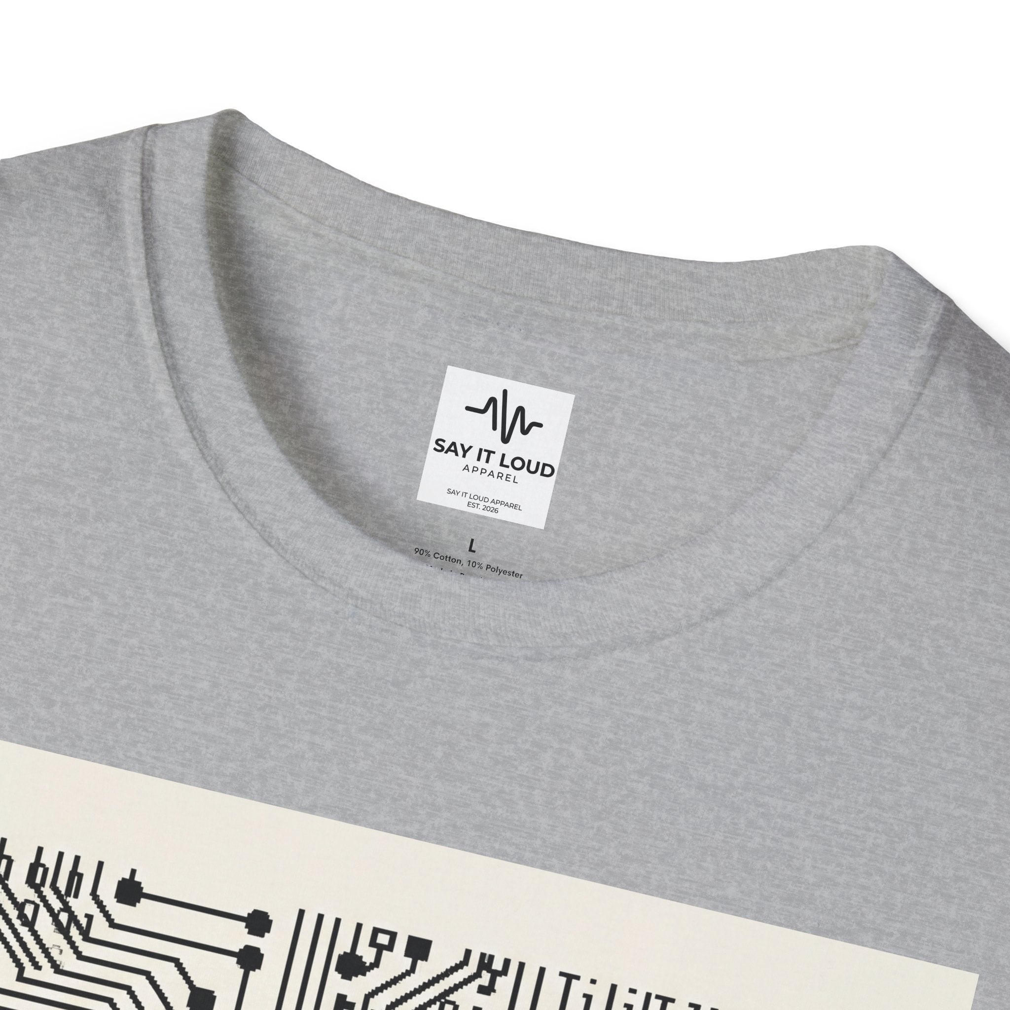 Human Made In Real Life T‑Shirt — Retro Tech Graphic Tee ("Not generated. Created.")