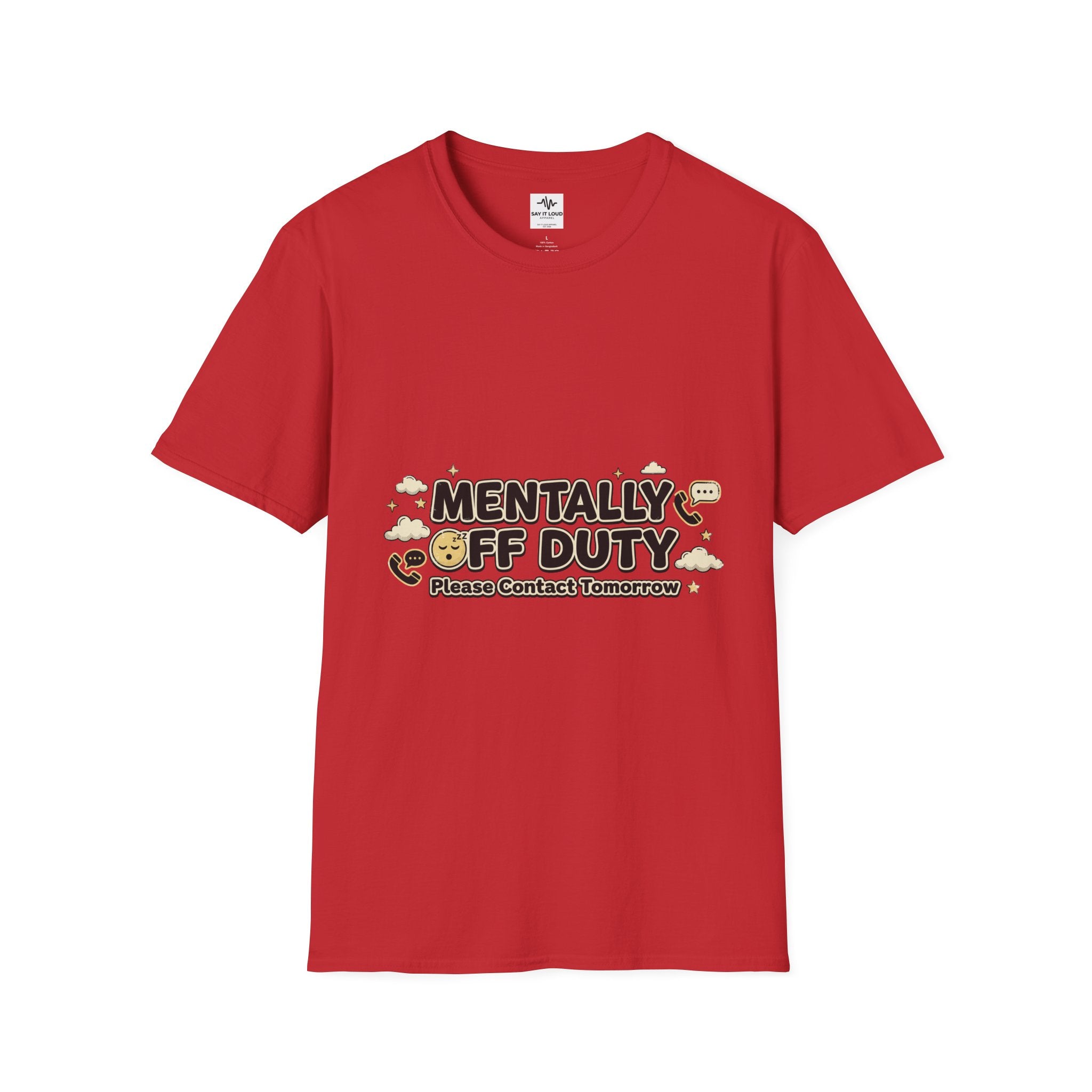 Mentally Off Duty T-Shirt — Funny Relaxed Graphic Tee