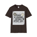 Peace Is Choosing Distance Without Guilt T-Shirt — Self-Care Quote Tee