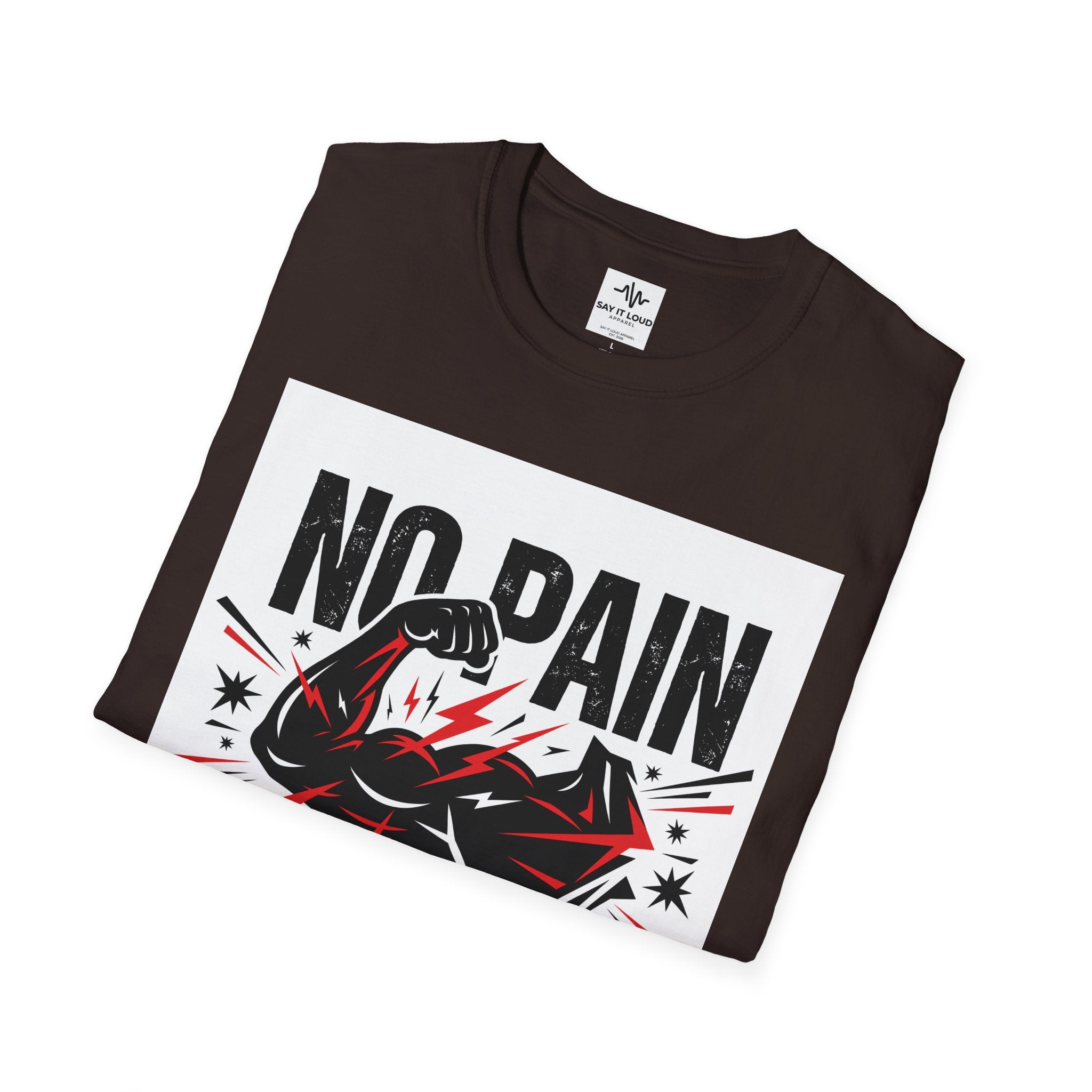No Pain No Gain Fitness T-Shirt — "Earn Every Victory" Motivational Tee