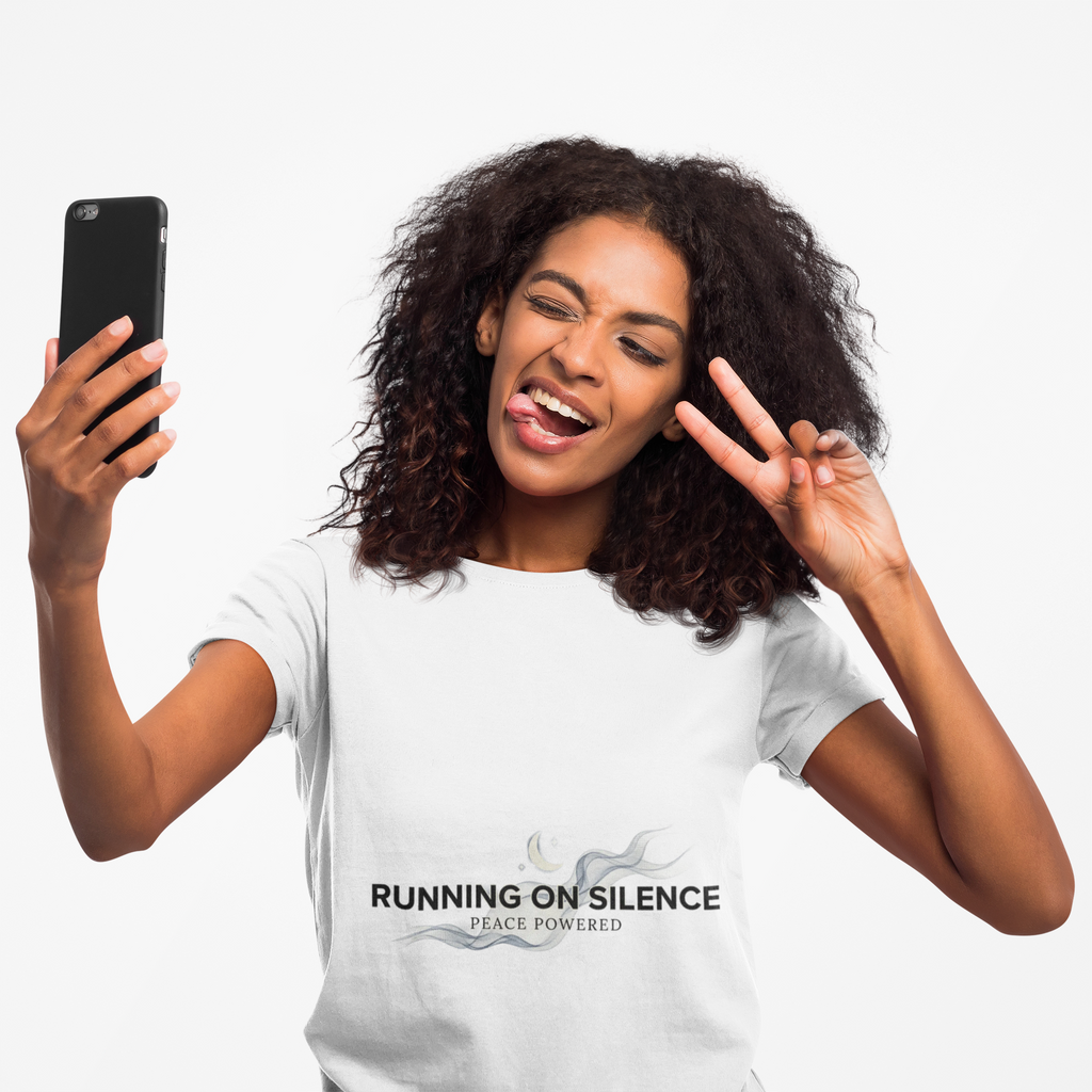 🤫Running on Silence Tee – Minimal Mood Statement Shirt