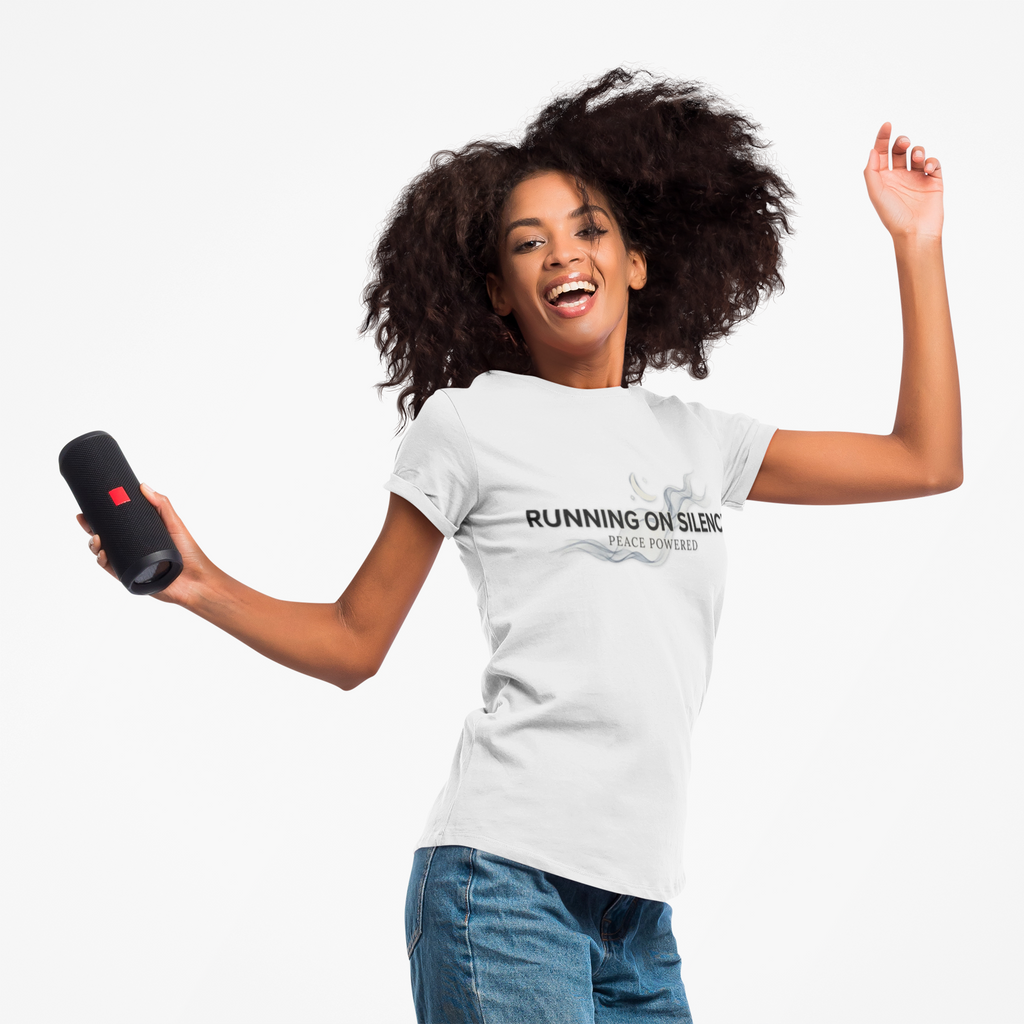 🤫Running on Silence Tee – Minimal Mood Statement Shirt