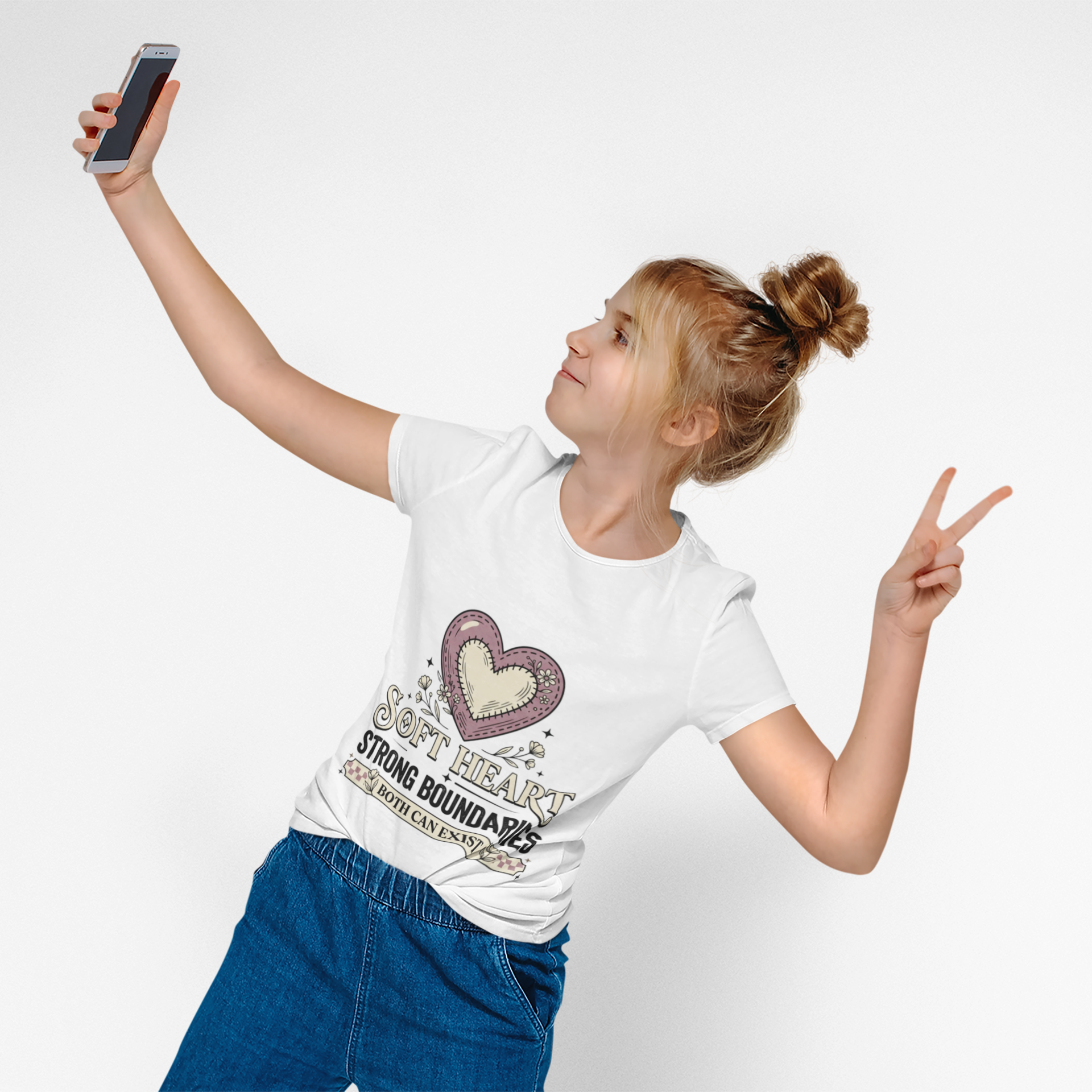 Soft Heart Strong Boundaries T-Shirt – Inspirational Heart Graphic Tee
