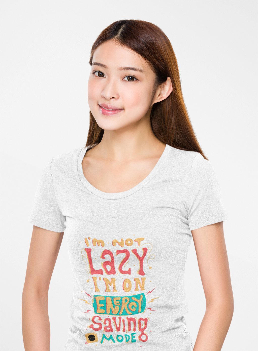 Energy Saving Mode T-Shirt — "I'm Not Lazy" Graphic Tee