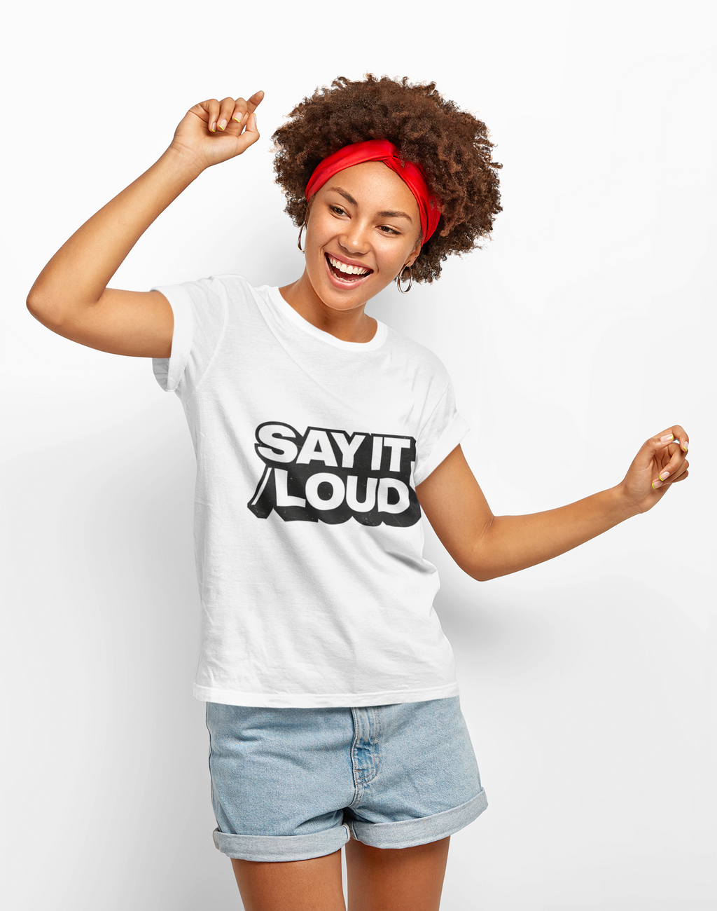 Say It Loud T-Shirt – Bold Retro Typography Tee