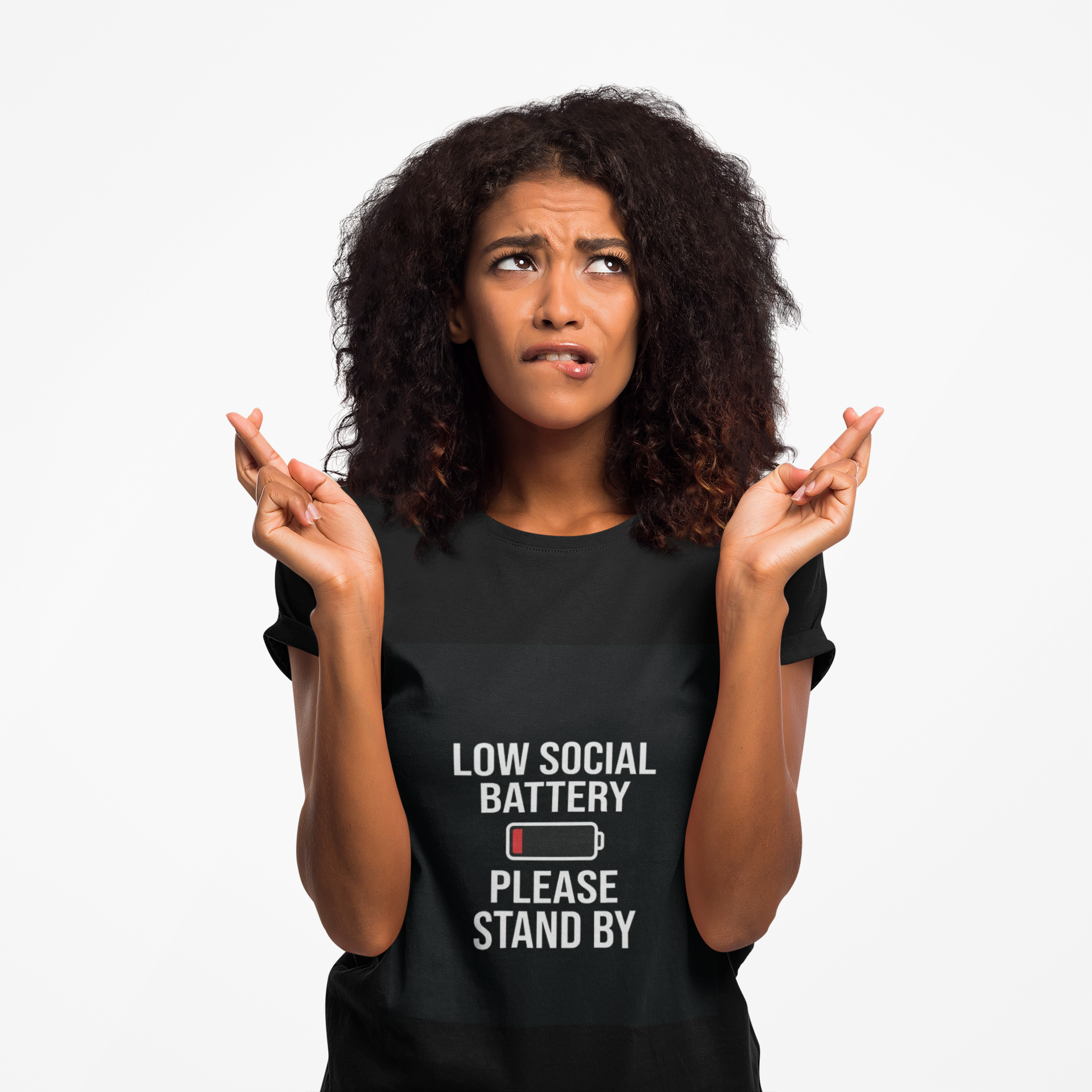 Low Social Battery Tee – Relatable Mood Shirt