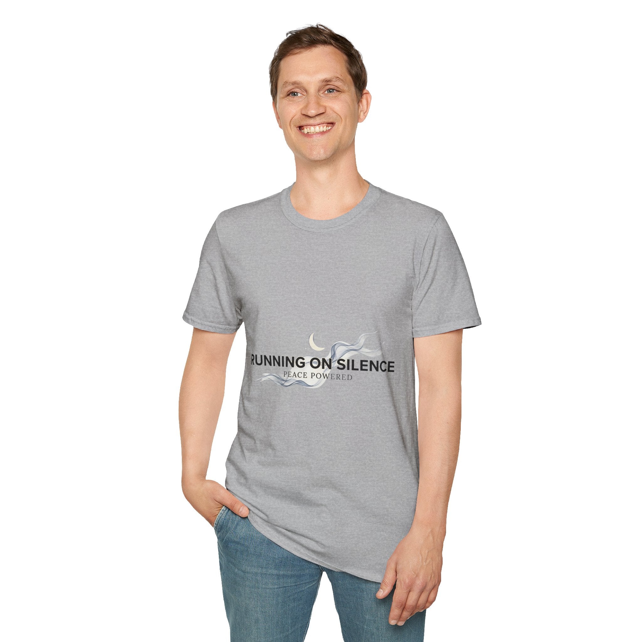 🤫Running on Silence Tee – Minimal Mood Statement Shirt