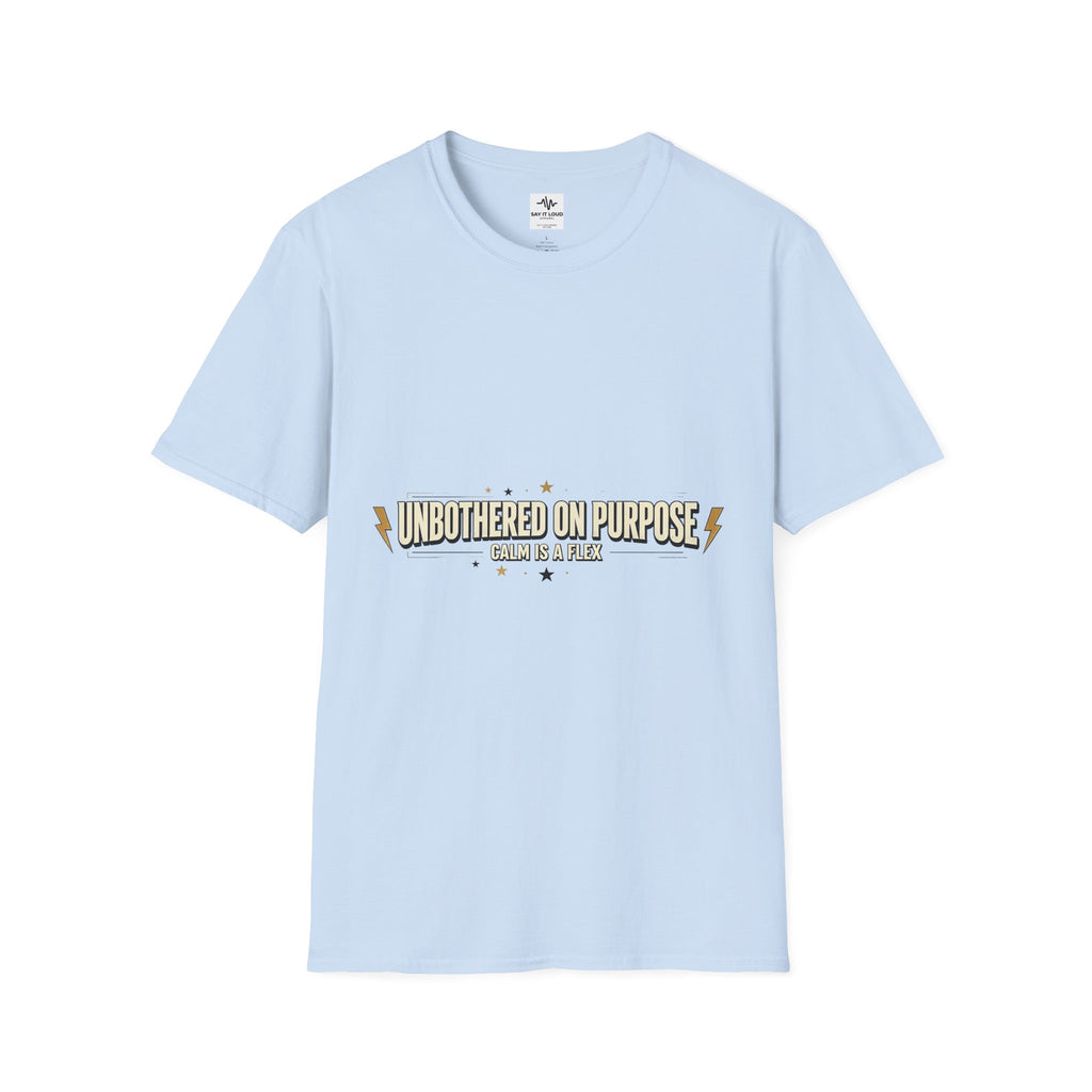 T-Shirt — "Unbothered on Purpose" Vintage Lightning Graphic