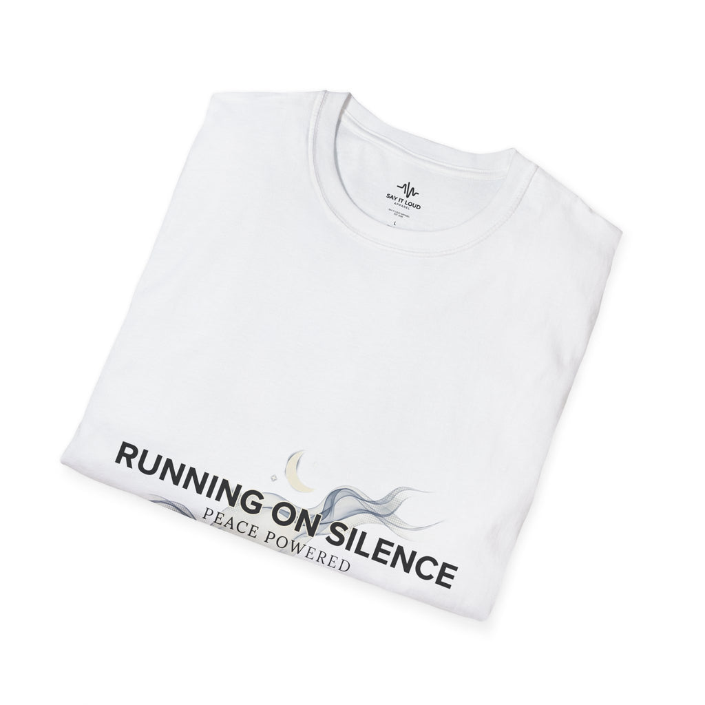 🤫Running on Silence Tee – Minimal Mood Statement Shirt