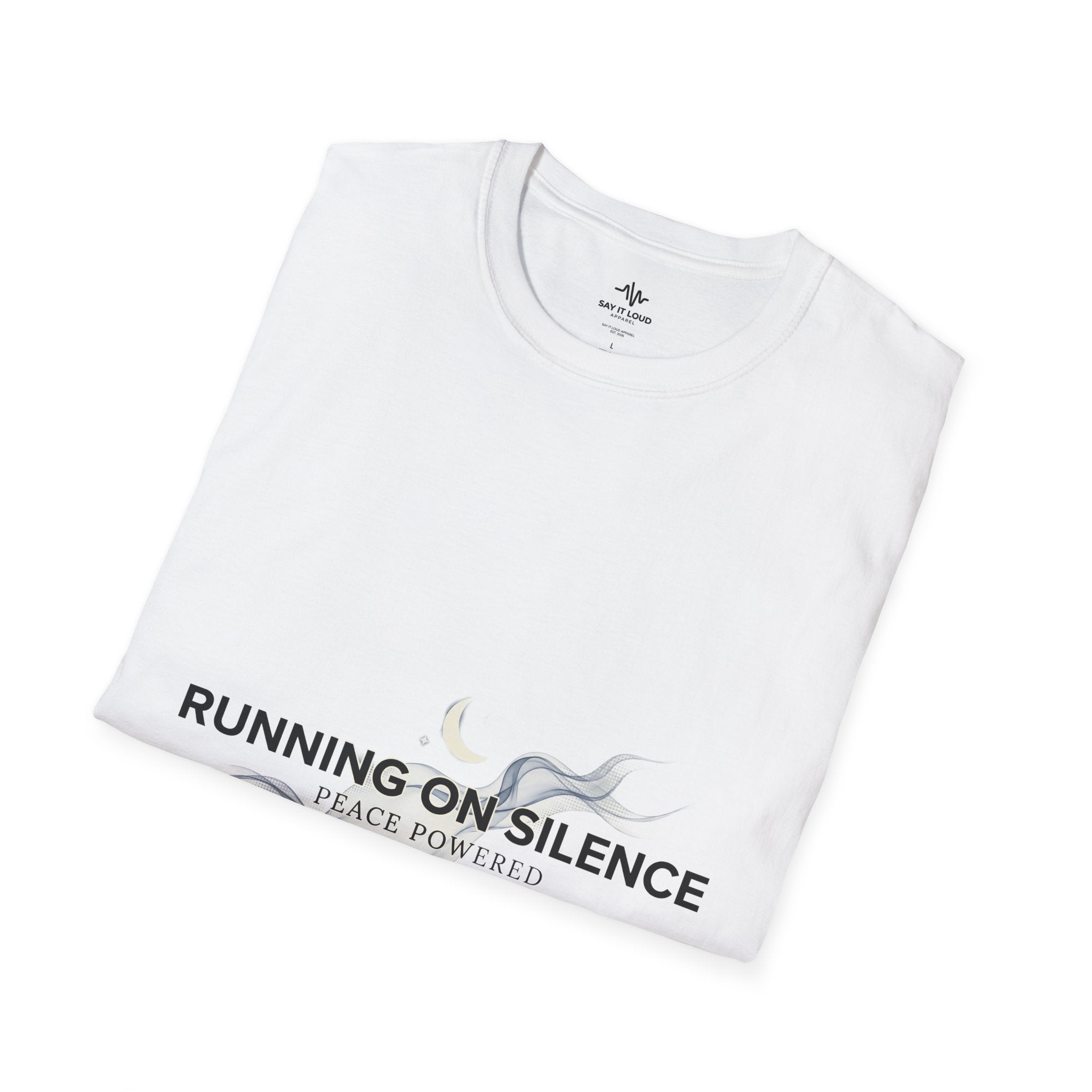 🤫Running on Silence Tee – Minimal Mood Statement Shirt