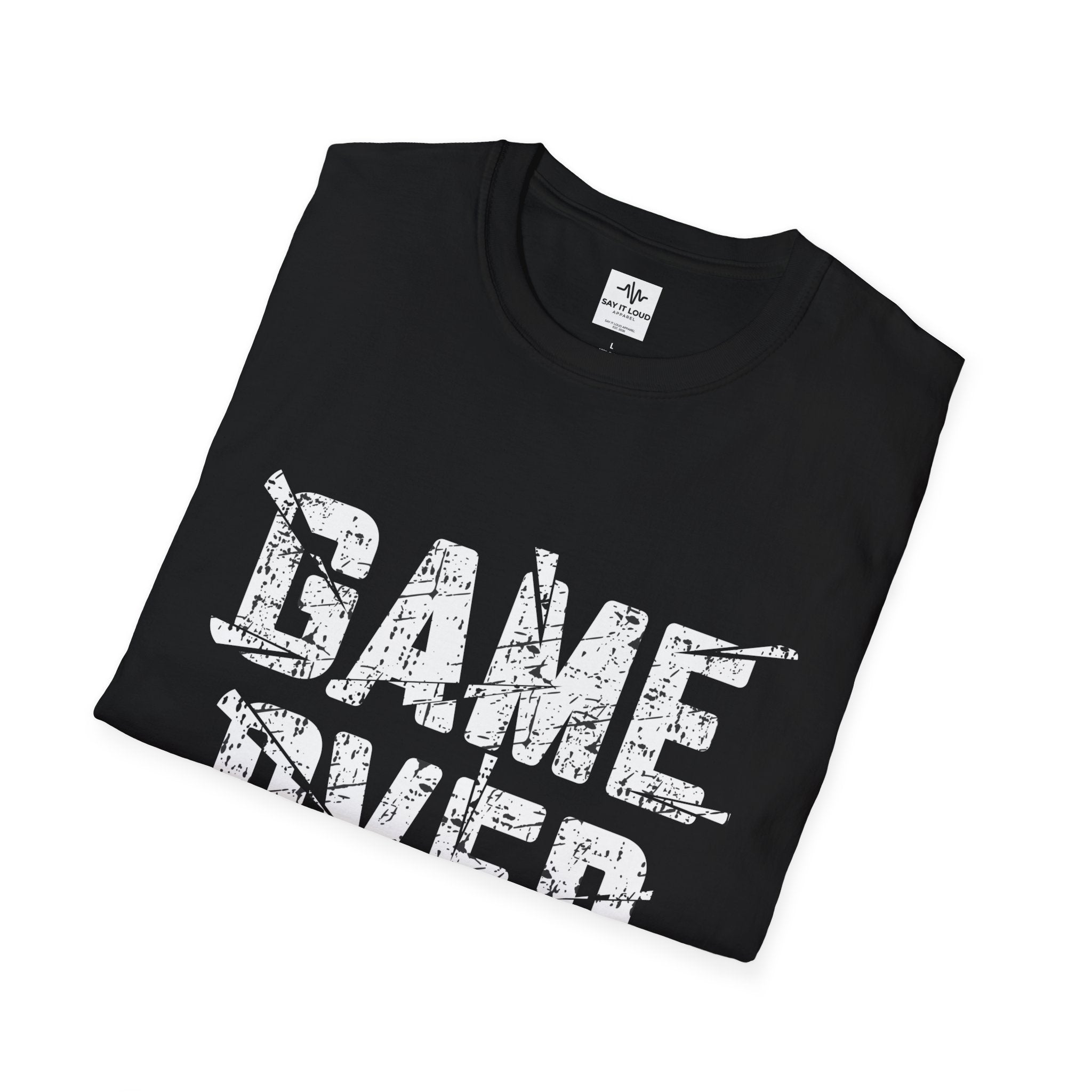 Game Over Graphic T-Shirt — "Rise Again and Continue the Battle" Gamer Tee