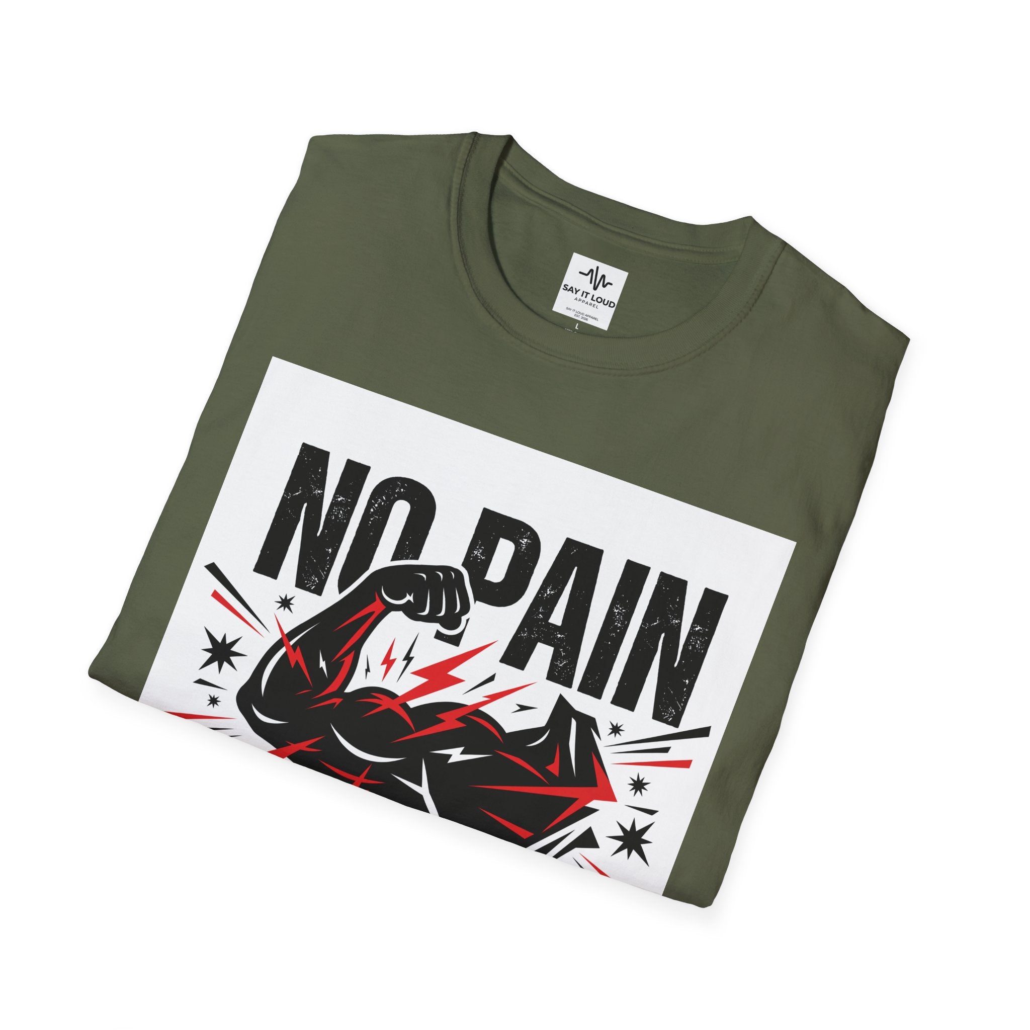 No Pain No Gain Fitness T-Shirt — "Earn Every Victory" Motivational Tee