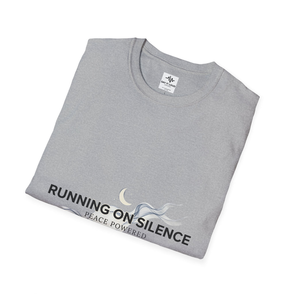 🤫Running on Silence Tee – Minimal Mood Statement Shirt
