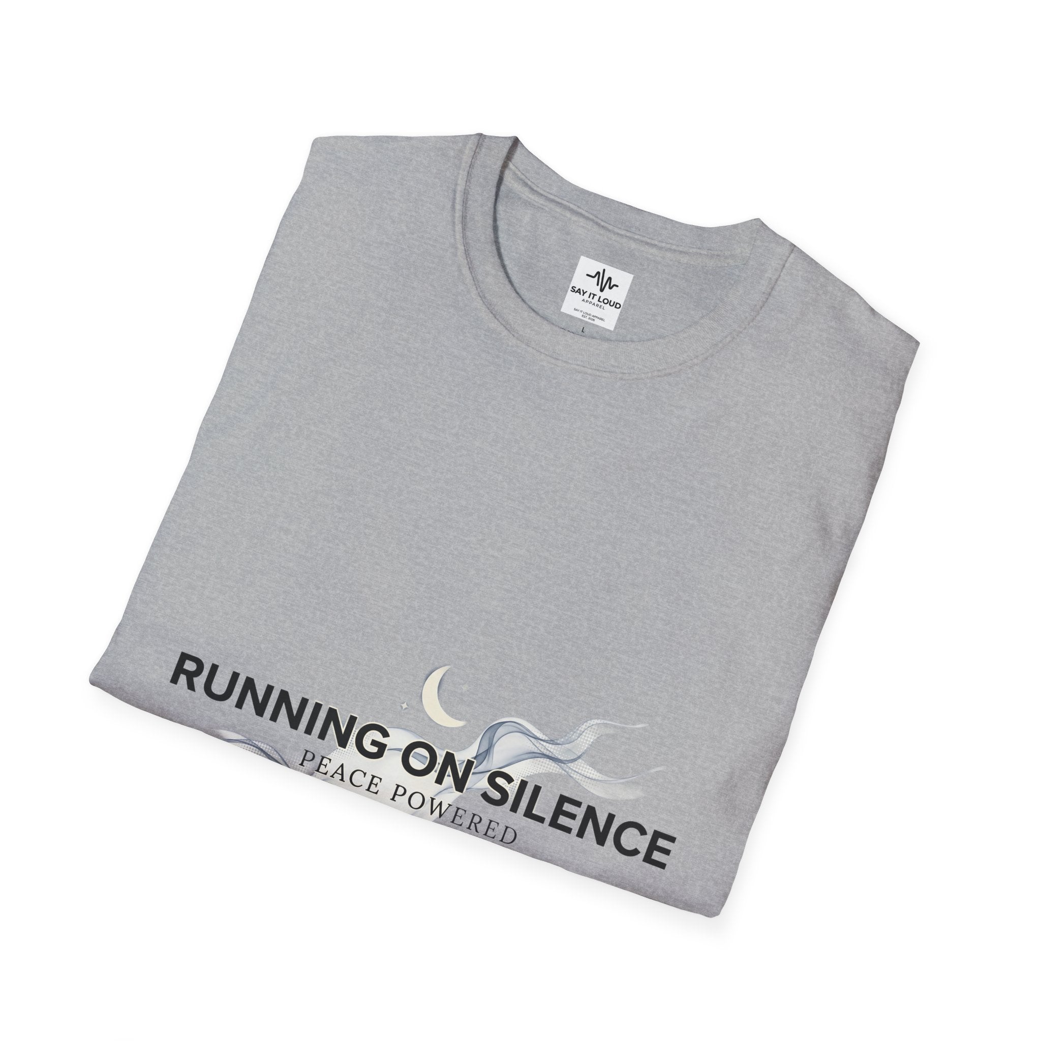 🤫Running on Silence Tee – Minimal Mood Statement Shirt