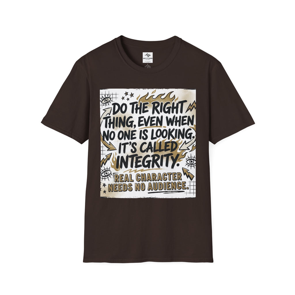 Integrity Graphic T-Shirt — “Do the Right Thing…It’s Called Integrity” Inspirational Tee