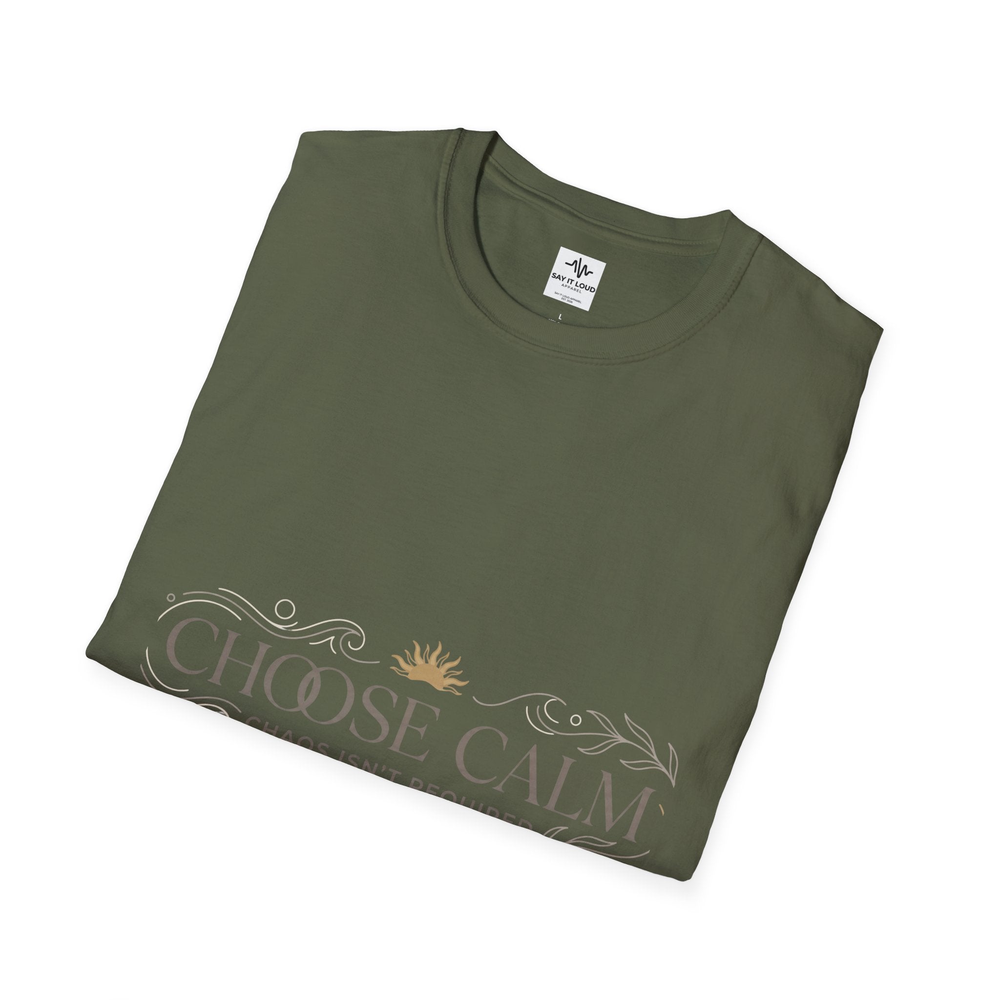Choose Calm T-Shirt – Inspirational 'Choose Calm' Graphic Tee for Mindfulness & Relaxation