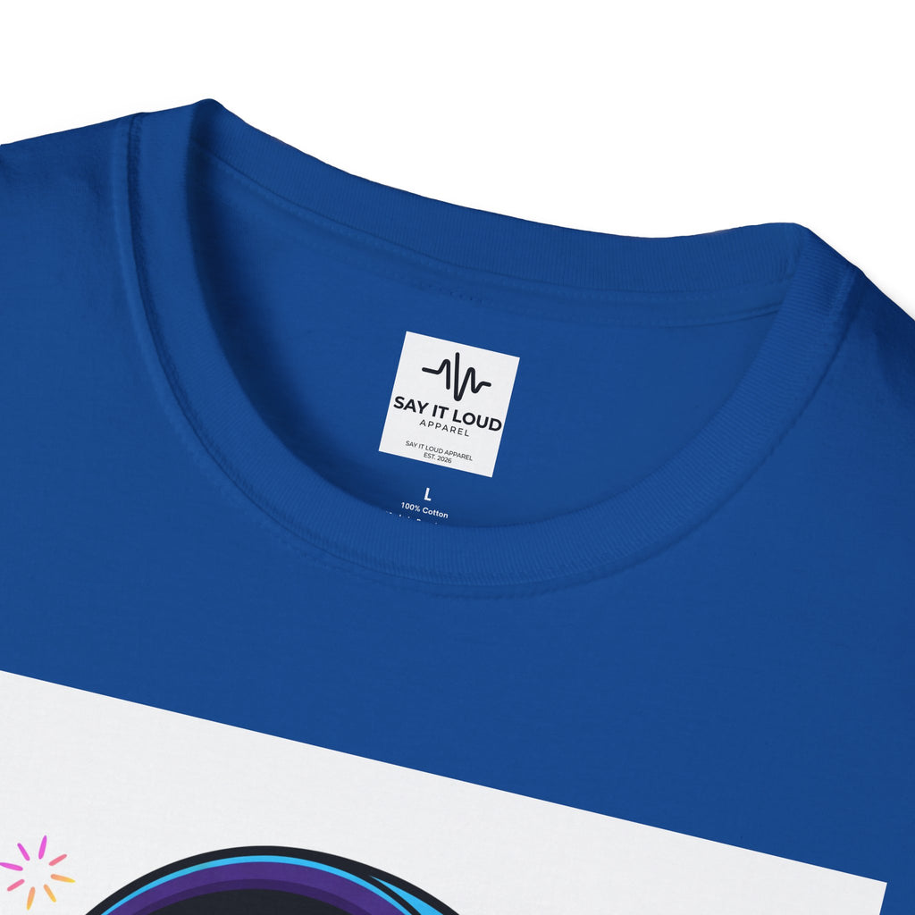 Music On World Off T-Shirt — "Tune in. Zone out." Headphones Graphic Tee