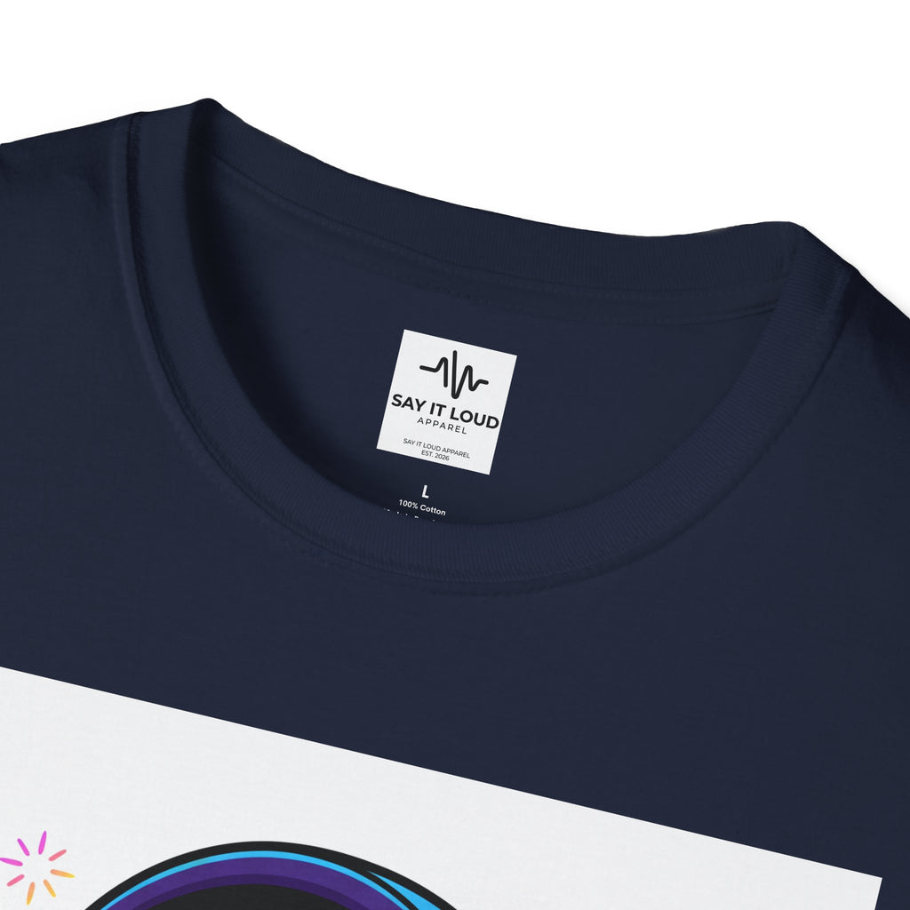 Music On World Off T-Shirt — "Tune in. Zone out." Headphones Graphic Tee